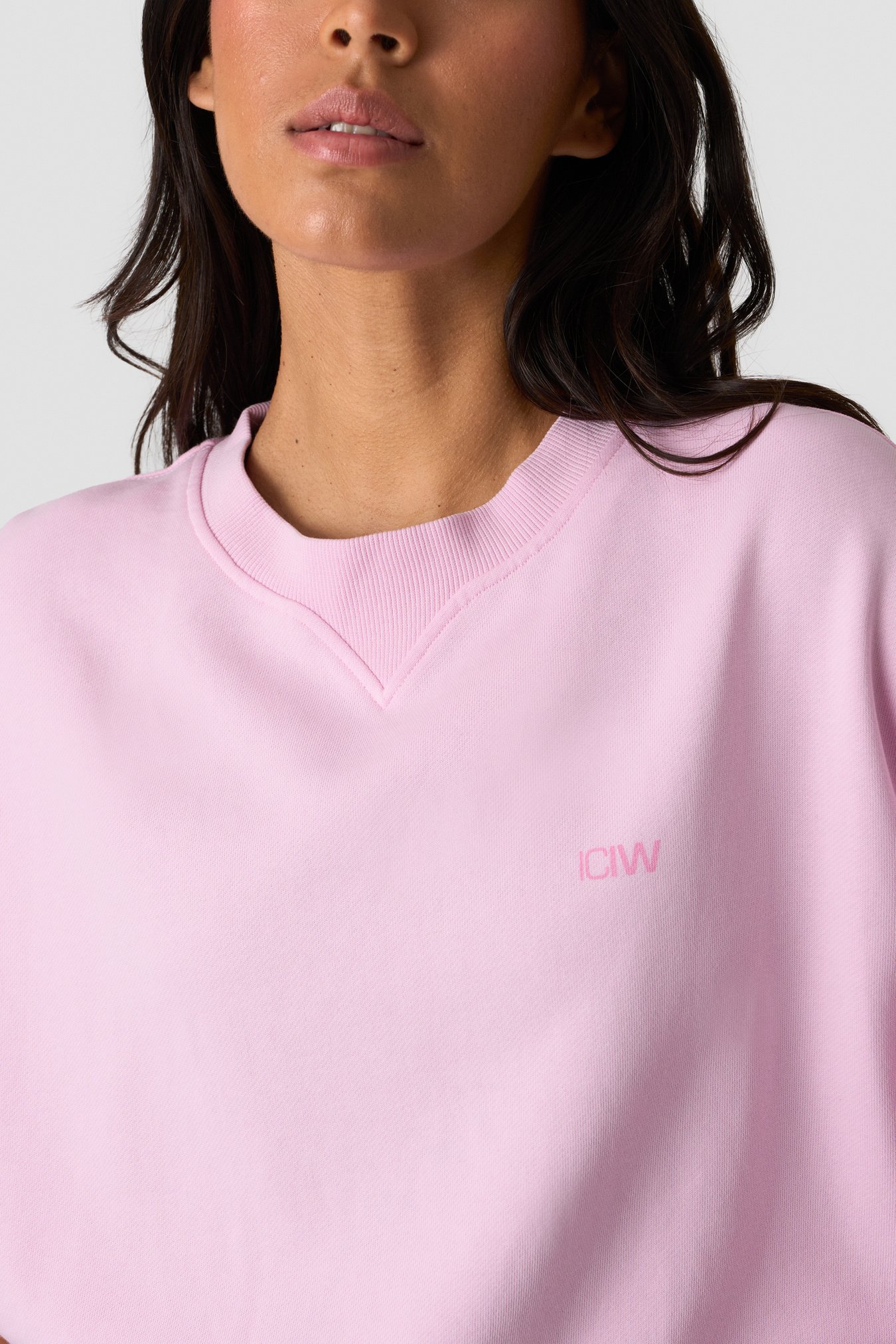 Essence Oversized Crew Print Stone Wash Pink - bild 3