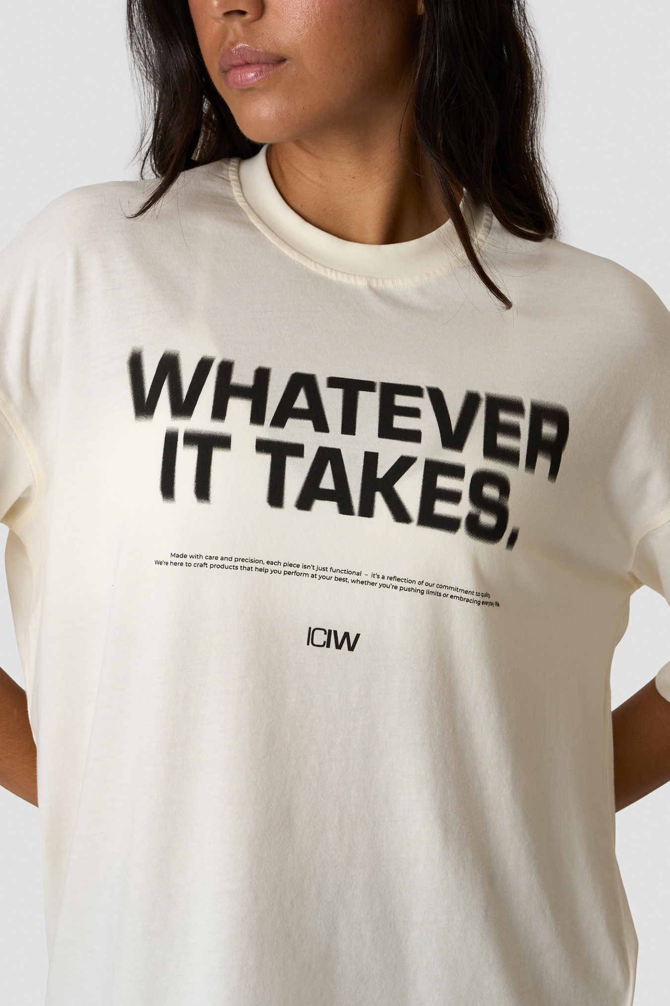 Essence Oversized T-shirt Print Ivory - image 4