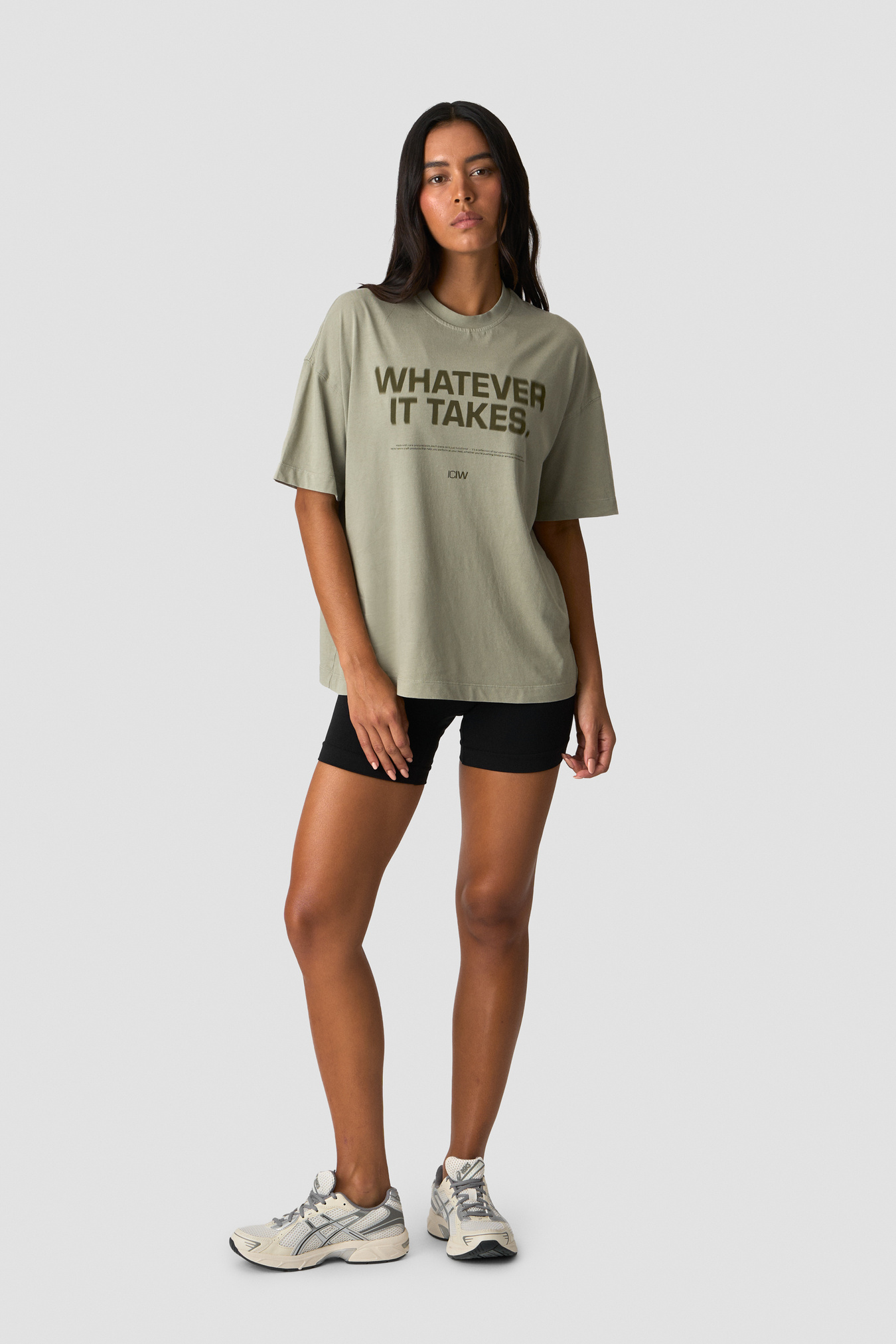 Essence Oversized T-shirt Print Stone Wash Green - image 4