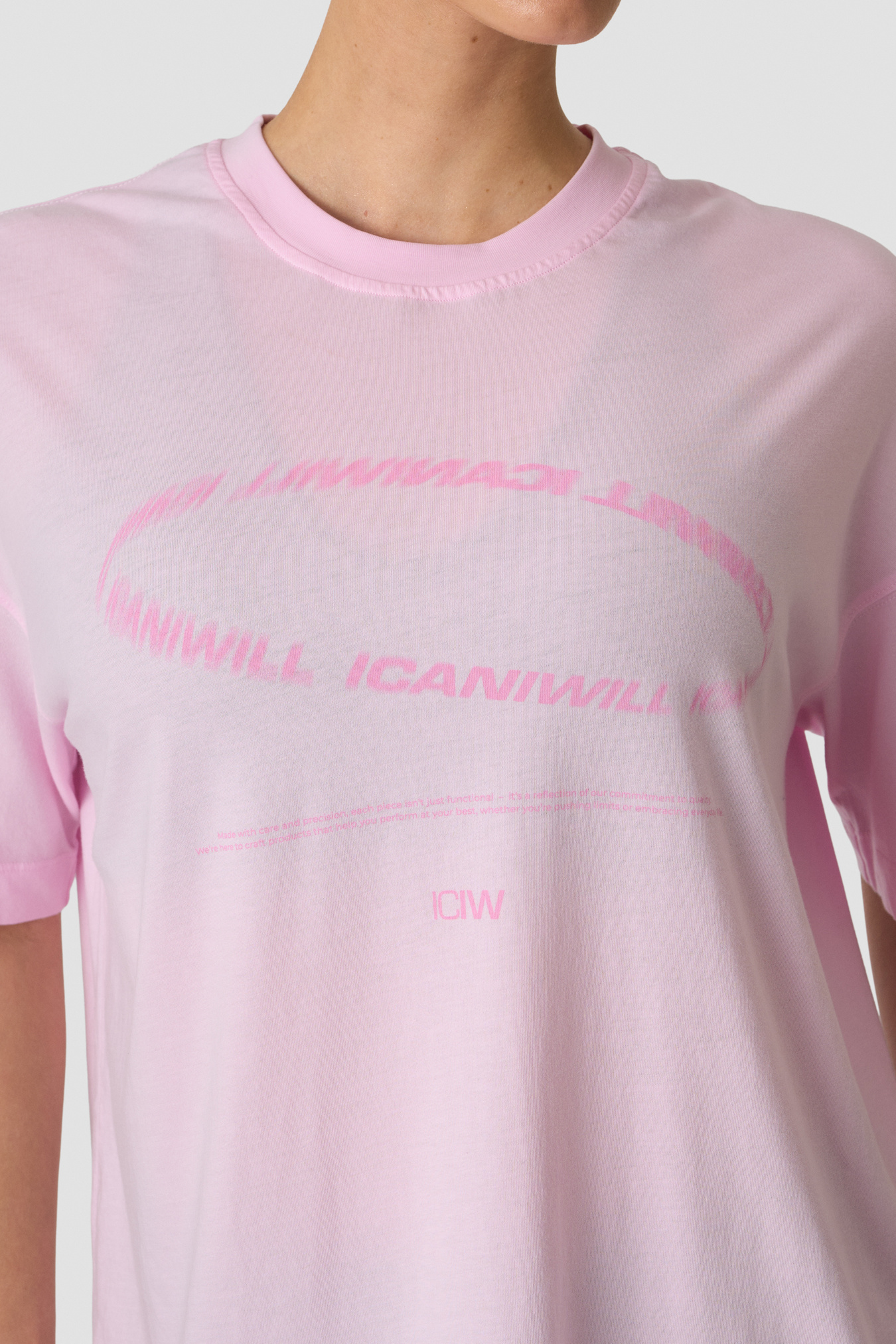 Essence Oversized T-shirt Print Bubblegum Pink - image 1