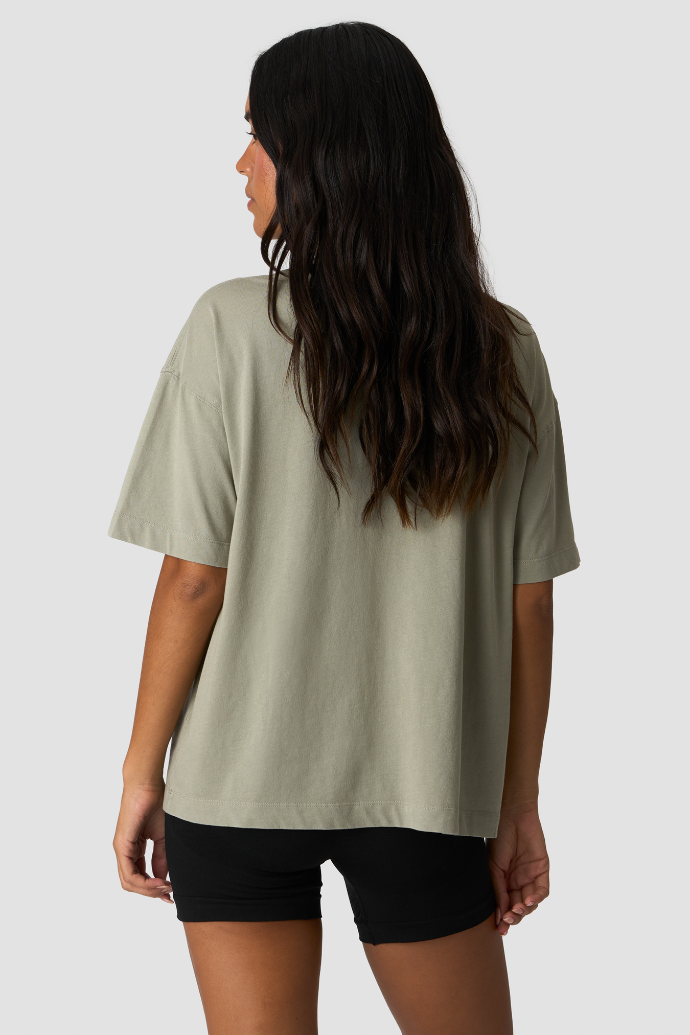 Essence Oversized T-shirt Print Stone Wash Green - image 3