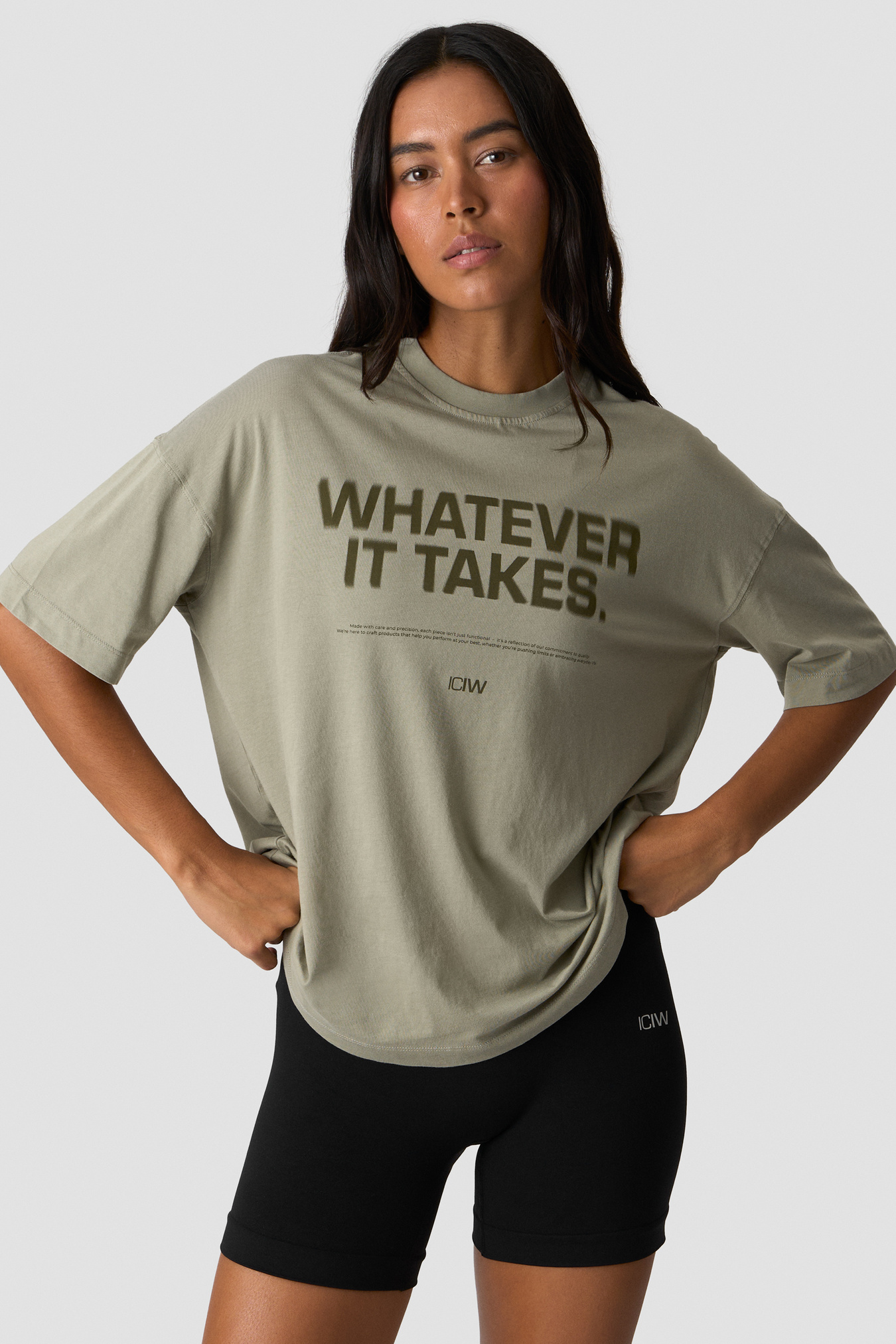 Essence Oversized T-shirt Print Stone Wash Green - image 2