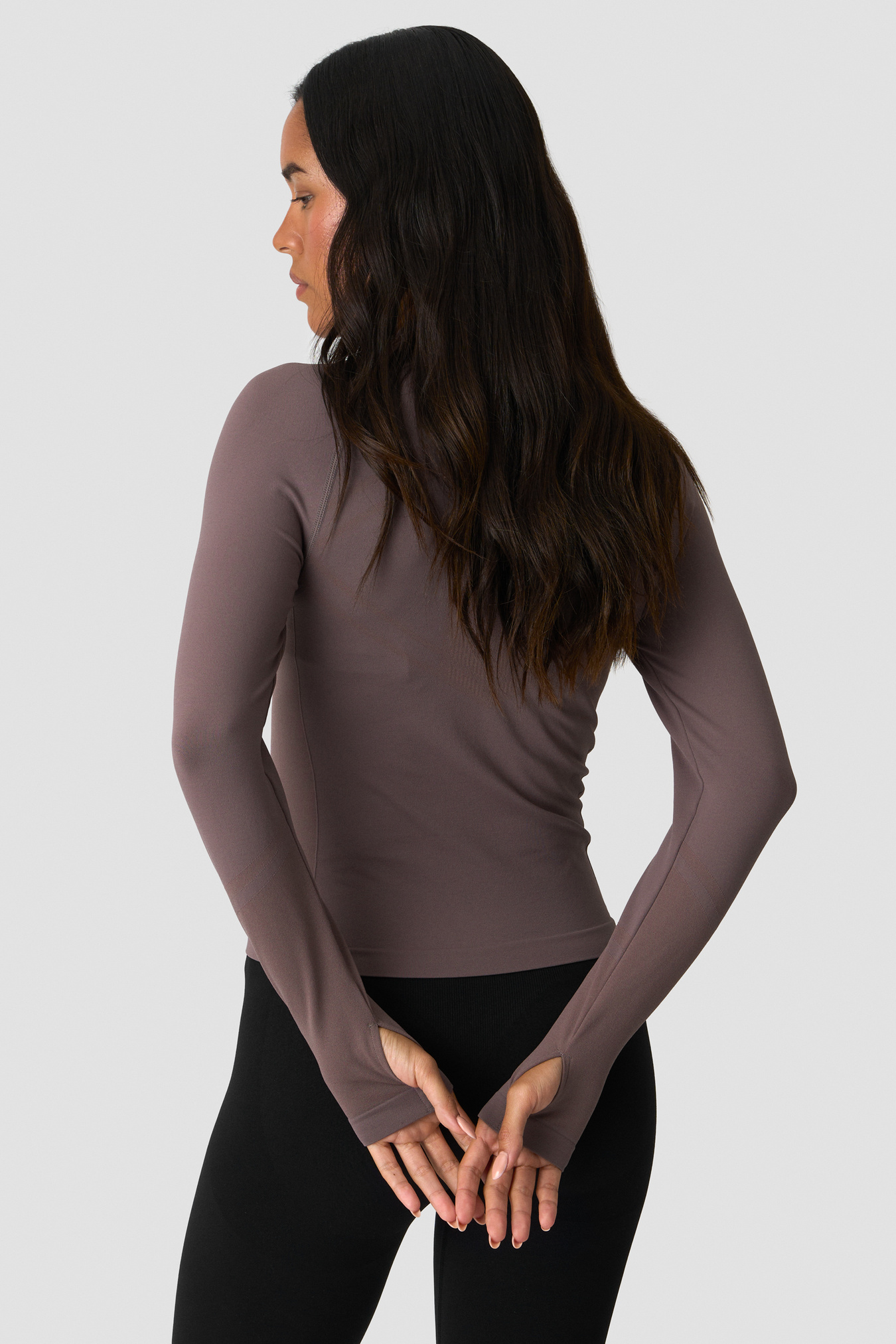 Define Seamless Zip Long sleeve Dusty Brown - image 2