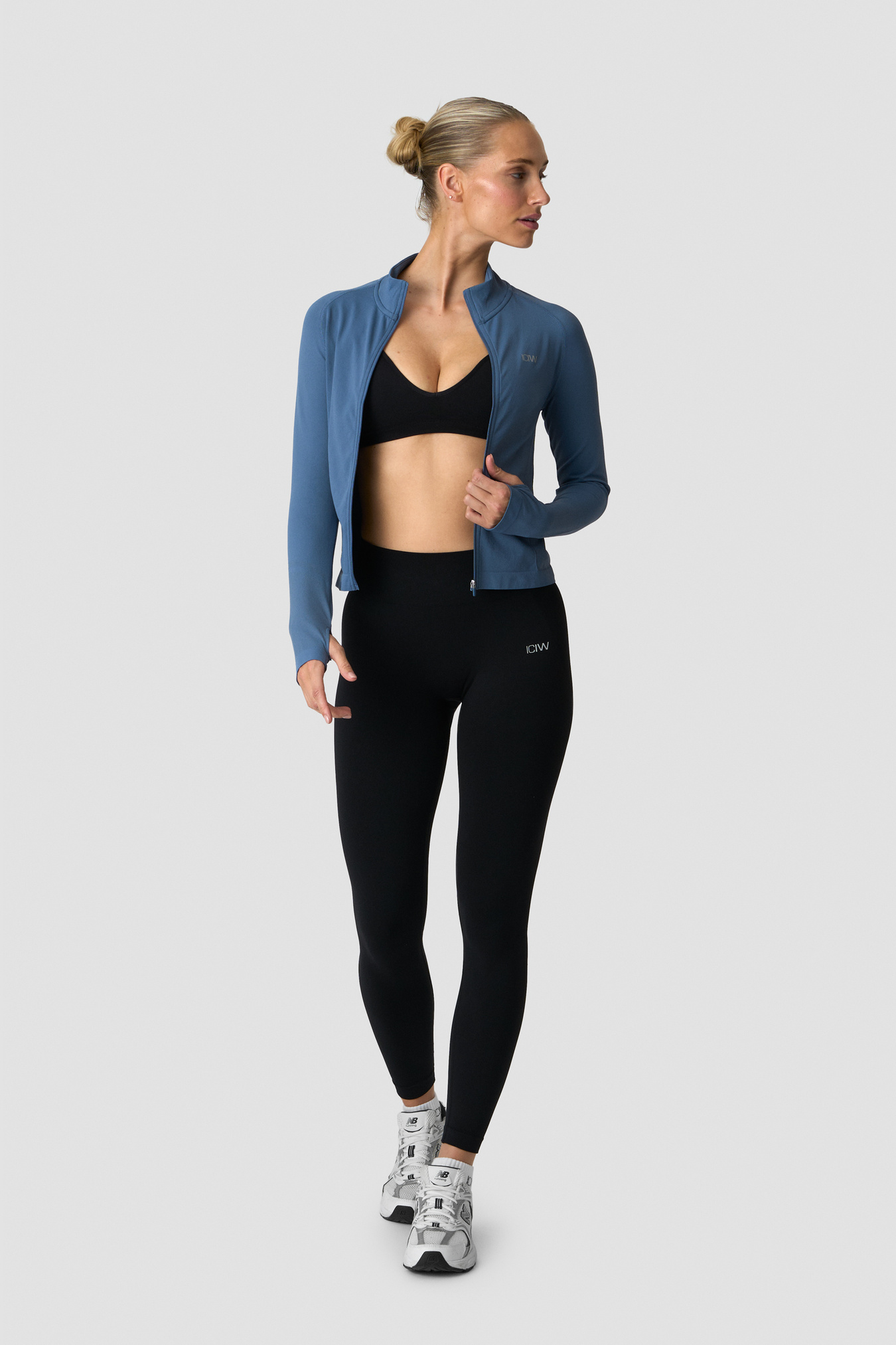 Define Seamless Zip Long sleeve Dusty Twilight Blue - image 4
