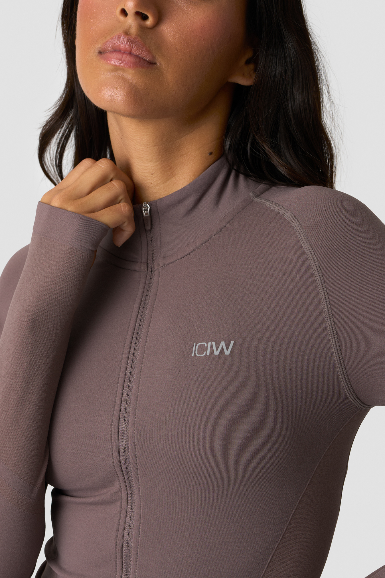 Define Seamless Zip Long sleeve Dusty Brown - image 3