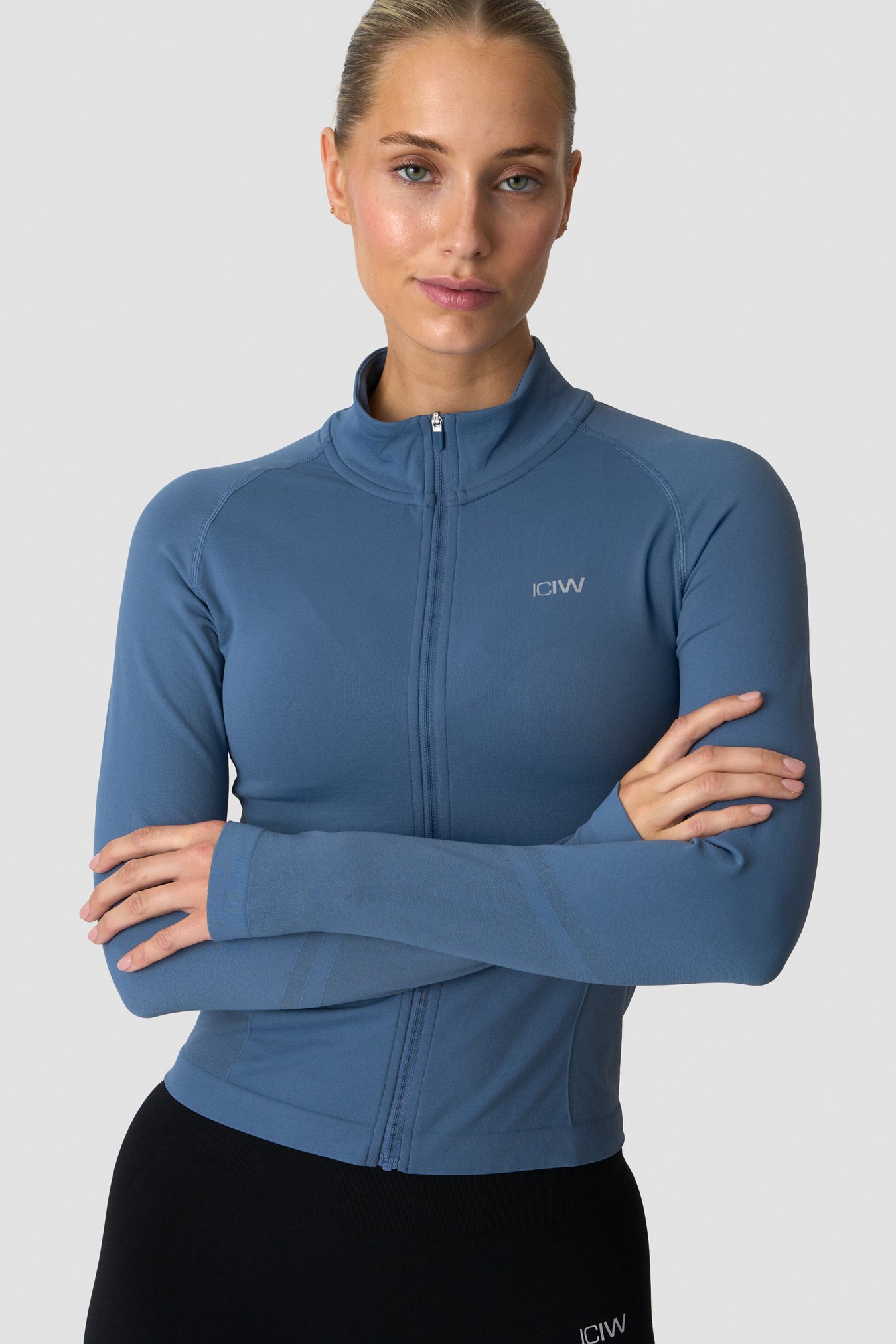 Define Seamless Zip Long sleeve Dusty Twilight Blue - image 1