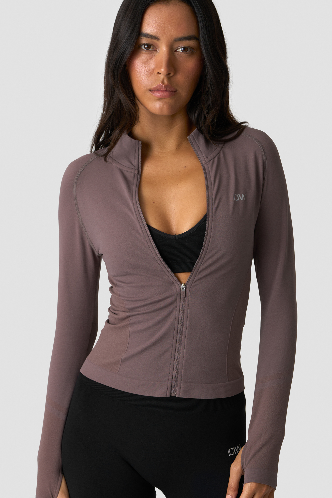 Define Seamless Zip Long sleeve Dusty Brown - image 1