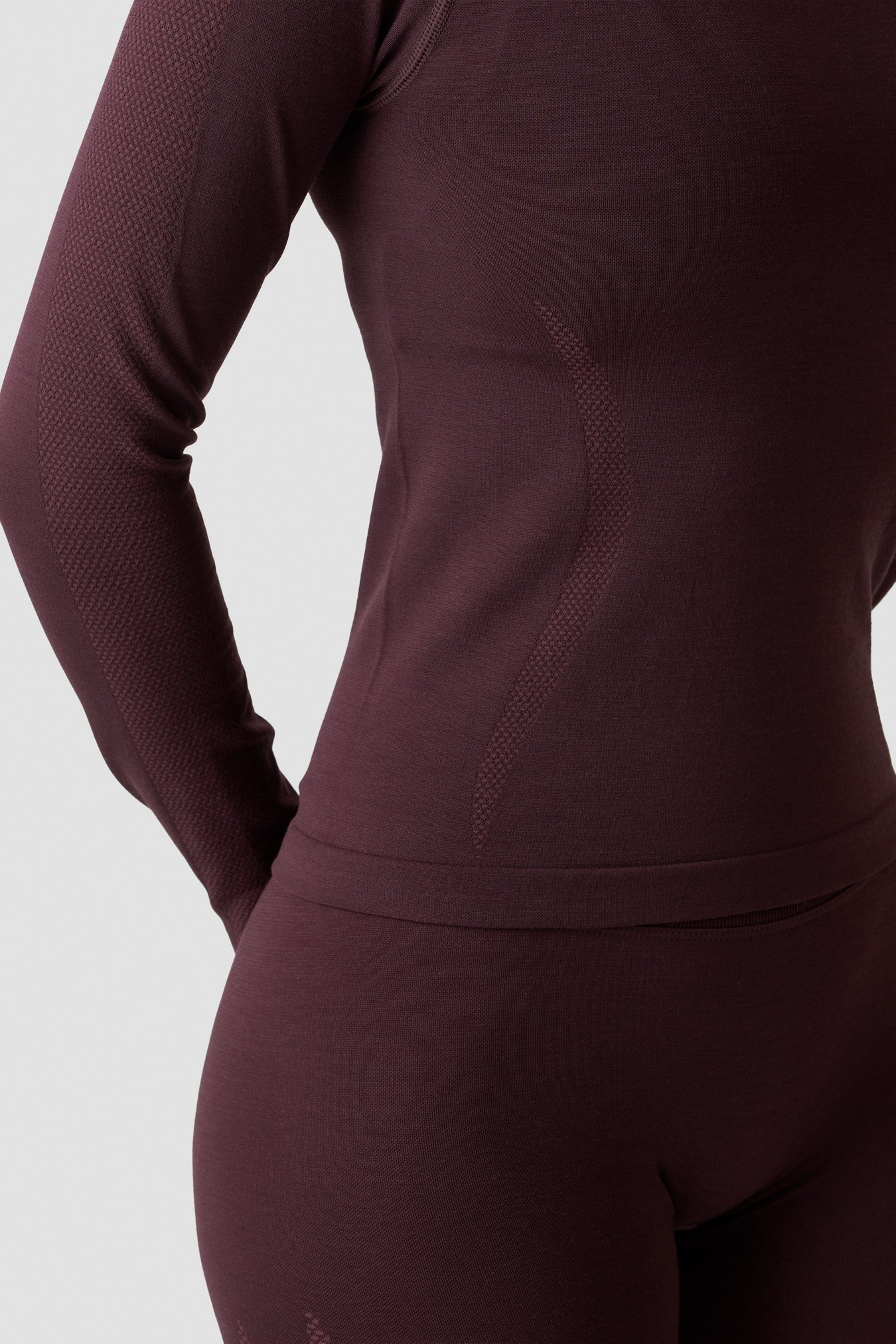 Define Wool Long Sleeve Dark Burgundy - image 4