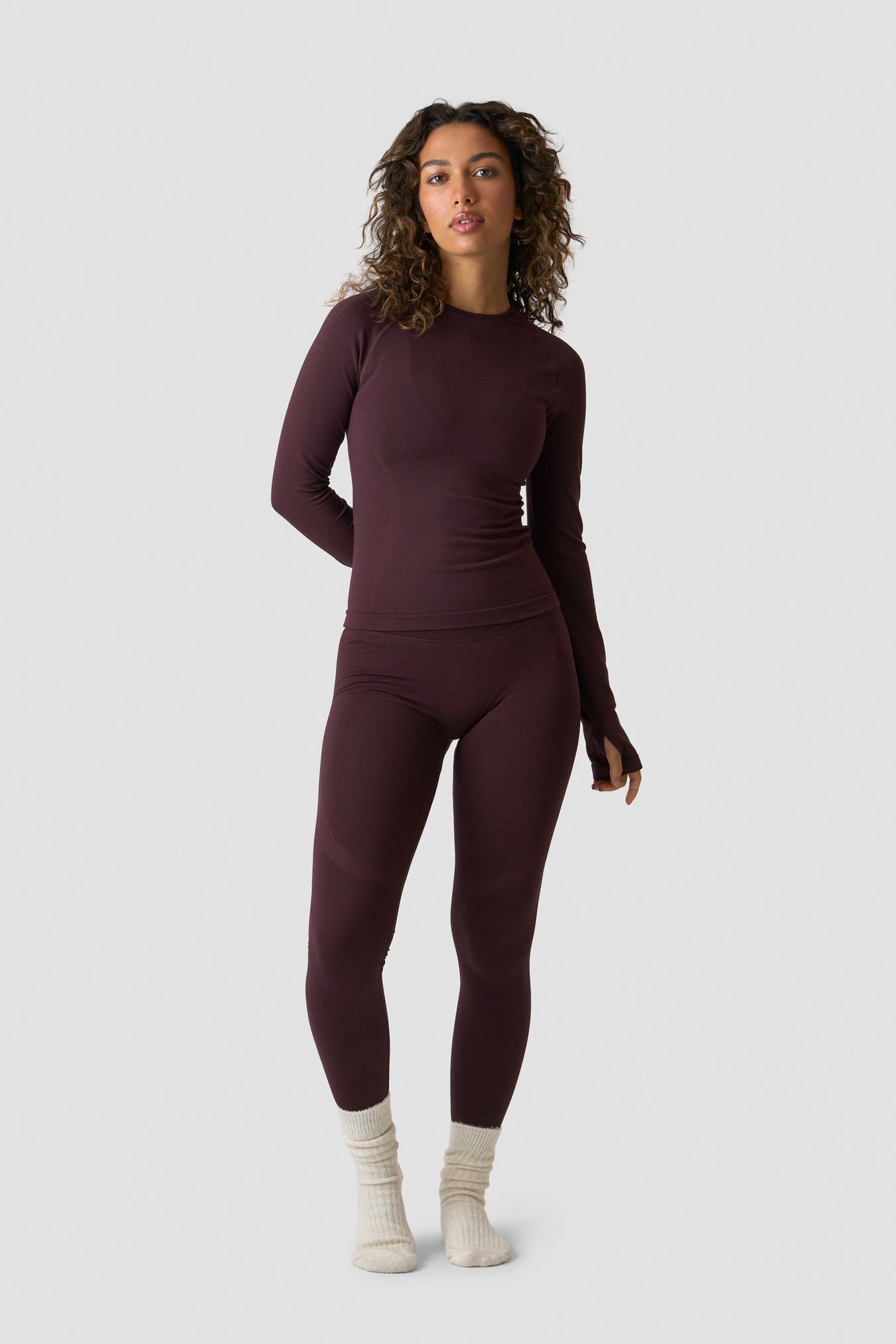 Define Wool Long Sleeve Dark Burgundy - image 5