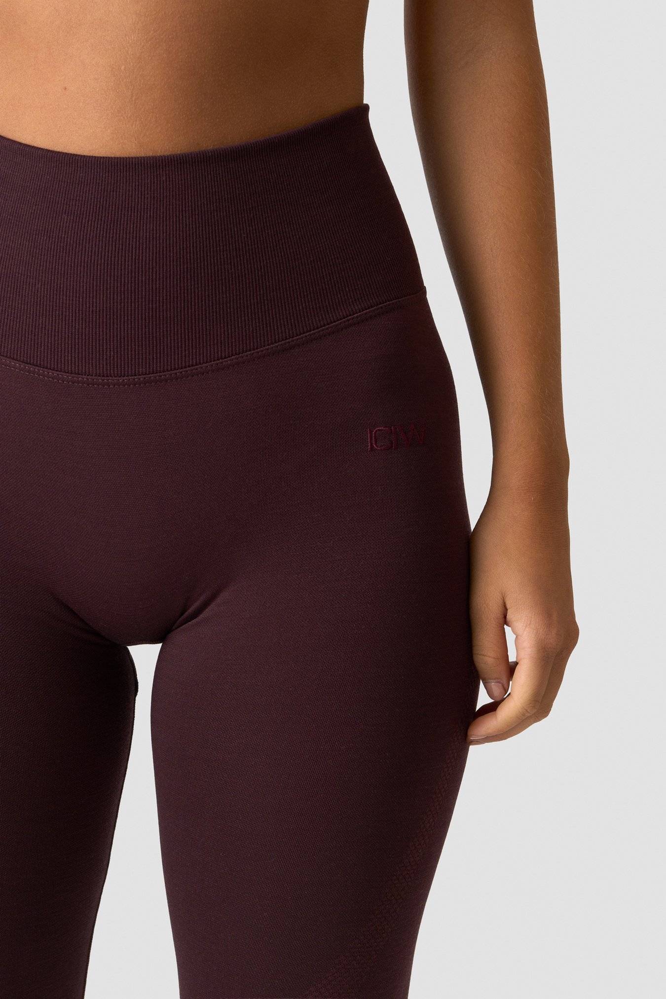 Define Wool V-shape Tights  Dark Burgundy - image 5