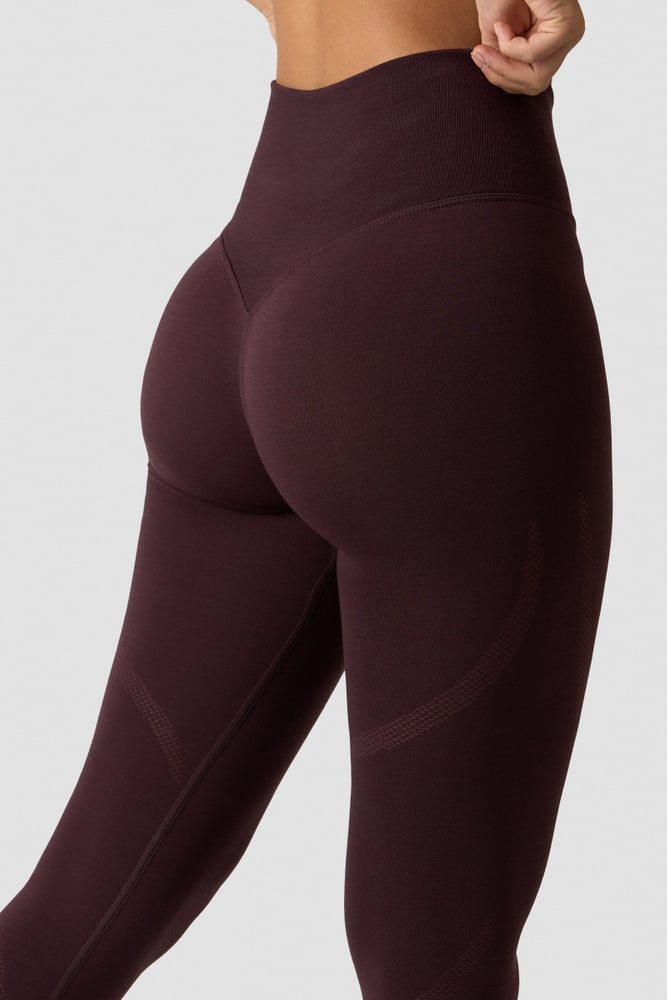 Define Wool V-shape Tights  Dark Burgundy
