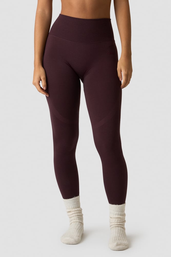 Define Wool V-shape Tights  Dark Burgundy
