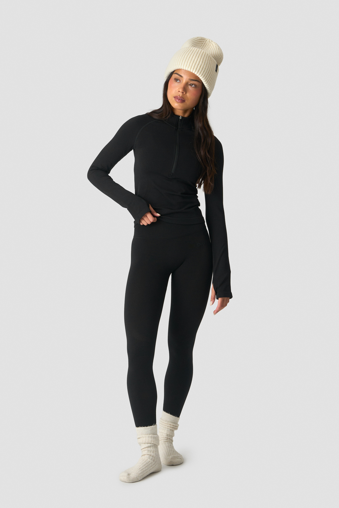 Define Wool 1/2 Zip  Black - image 4