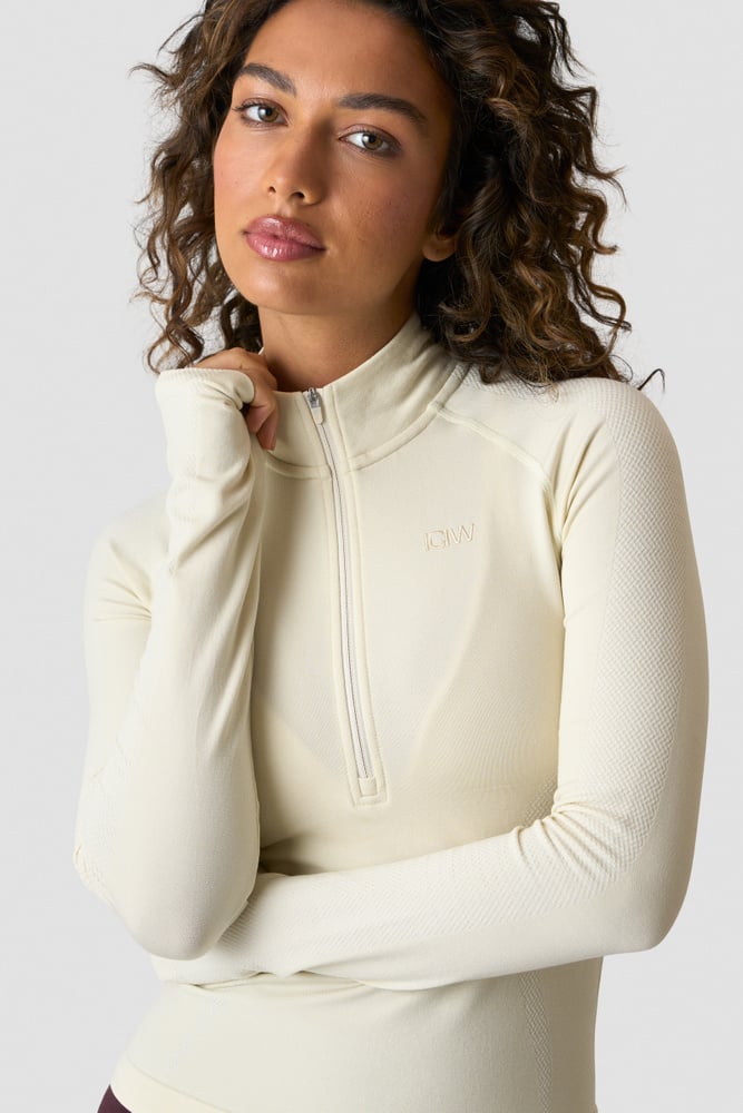 Define Wool 1/2 Zip  Cream