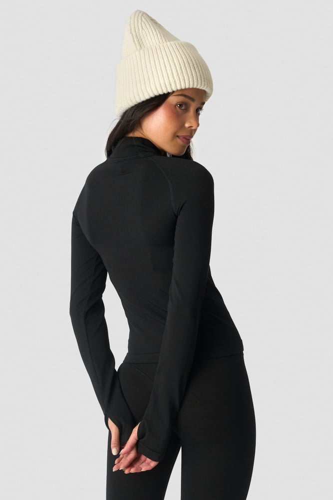 Define Wool 1/2 Zip  Black