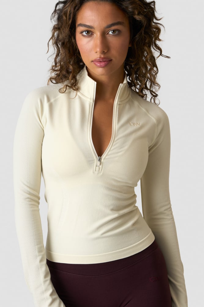Define Wool 1/2 Zip  Cream