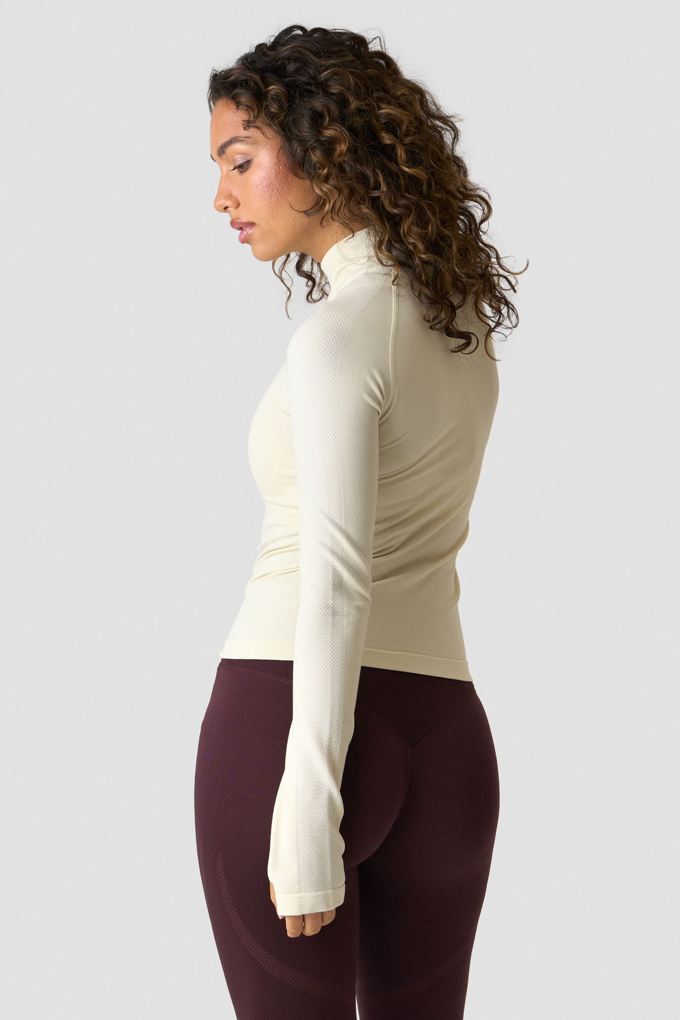 Define Wool 1/2 Zip  Cream - image 3