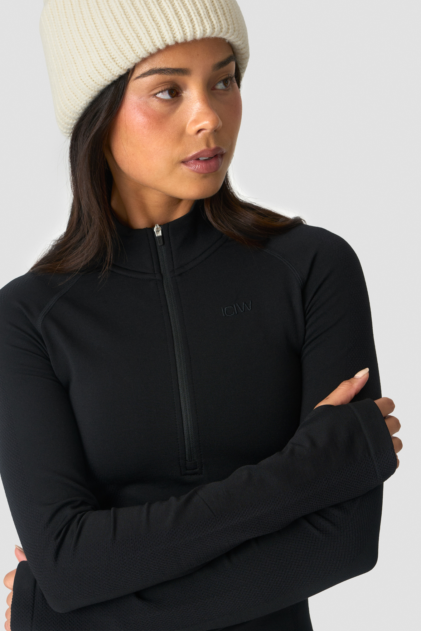 Define Wool 1/2 Zip  Black - image 3