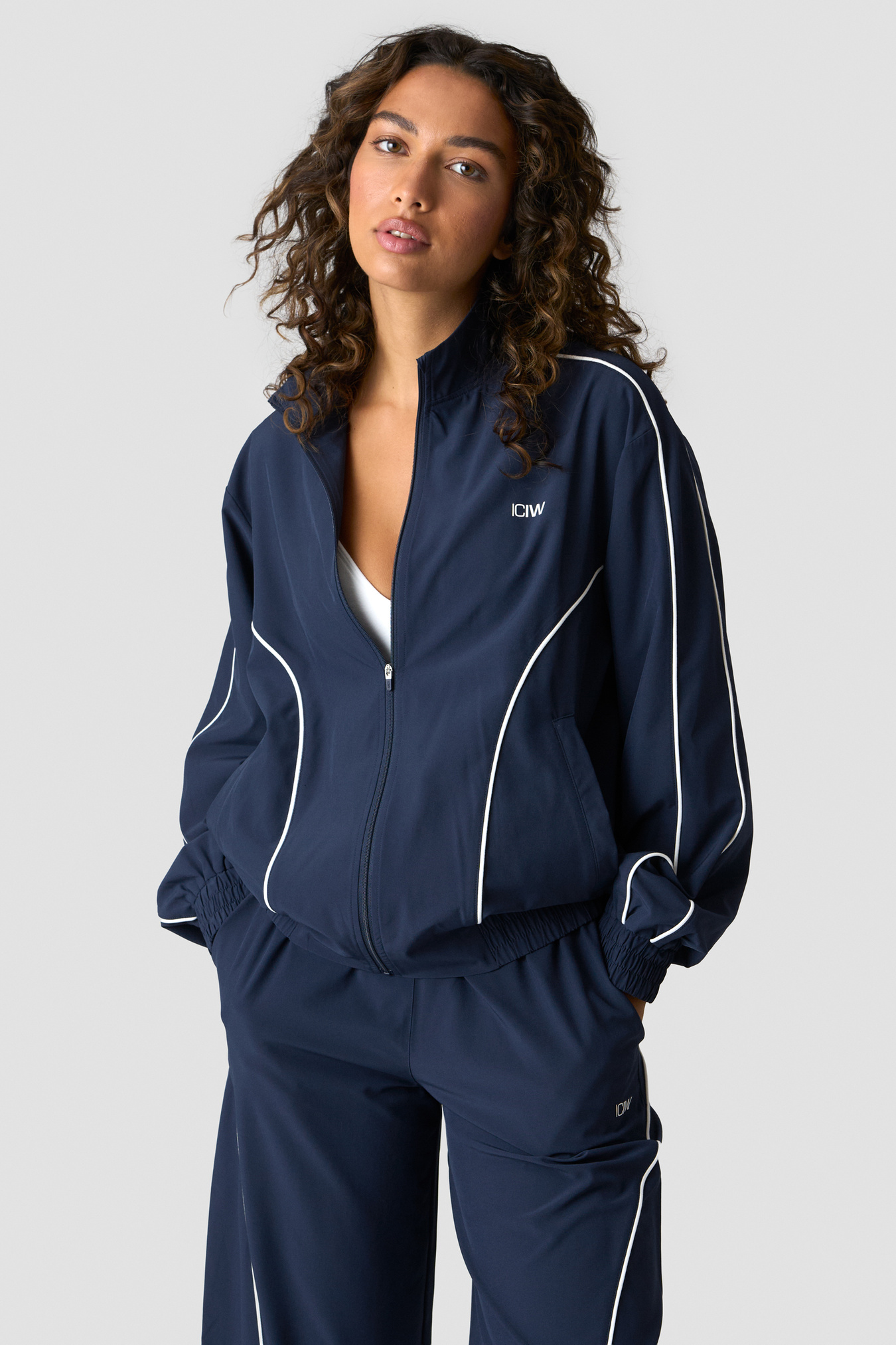 Contrast Track Jacket Midnight Blue - image 2