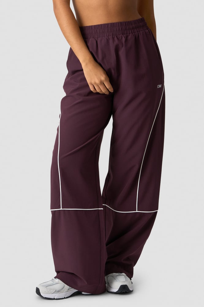 Contrast Track Pants Dark Burgundy