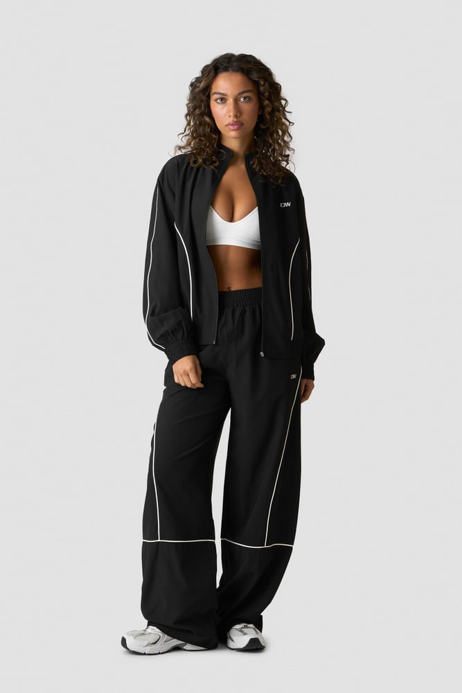 Contrast Track Pants Black