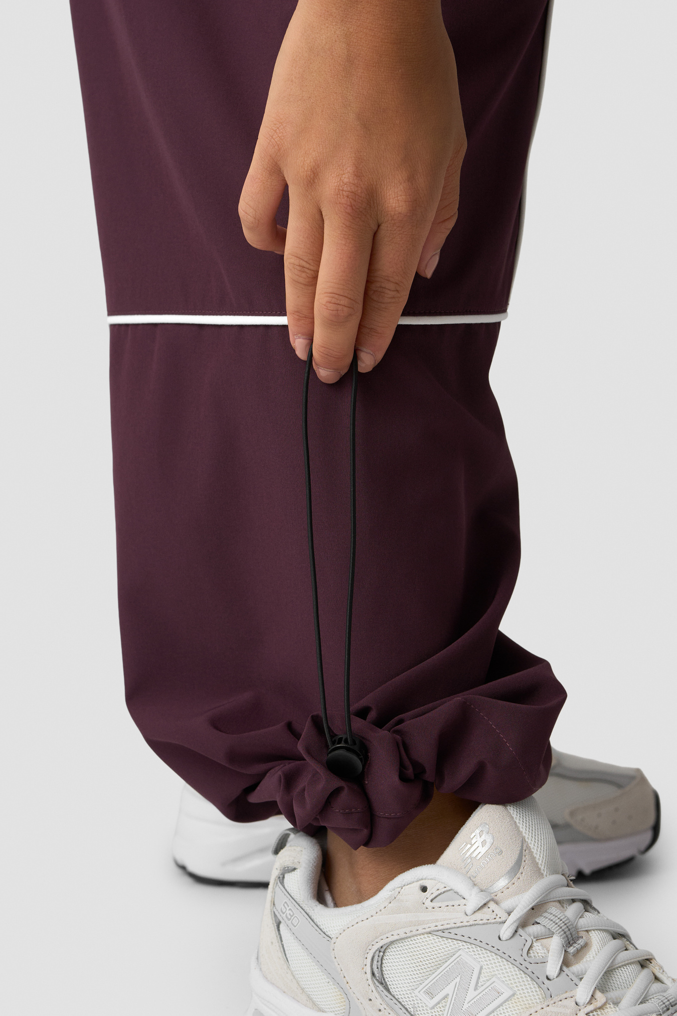 Contrast Track Pants Dark Burgundy - image 4