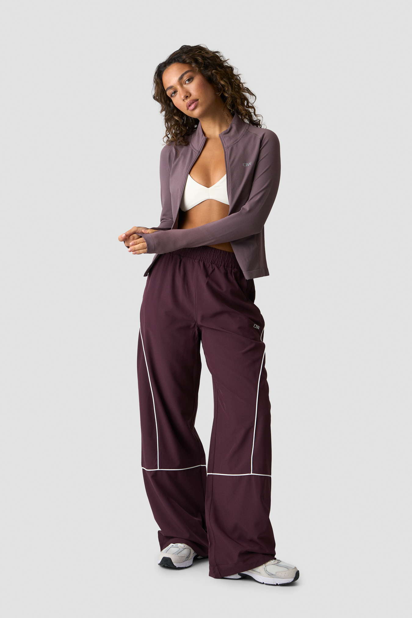 Contrast Track Pants Dark Burgundy - image 5