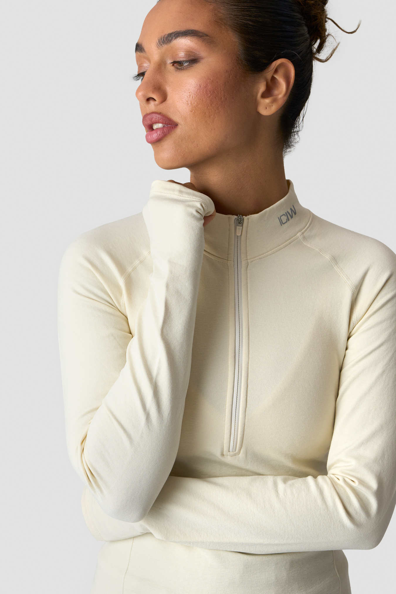 Define Thermal Seamless 1/2 Zip LS Cream - image 2