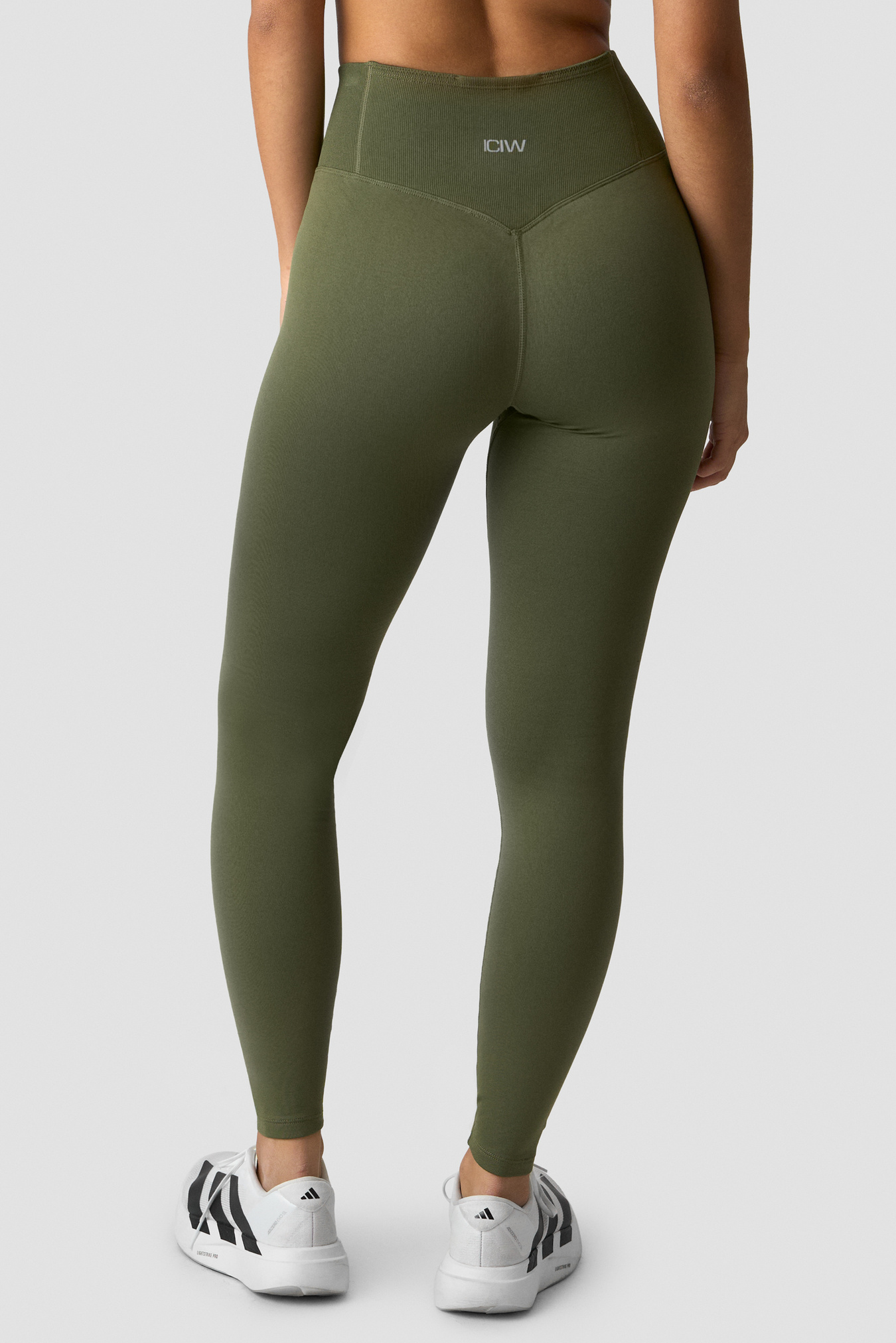 Define Thermal Seamless V-Shape Tights  Dark Khaki Green - image 1