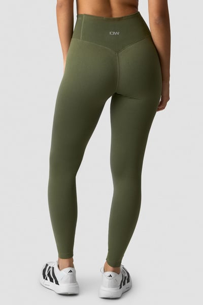 Define Thermal Seamless V-Shape Tights  Dark Khaki Green - undefined