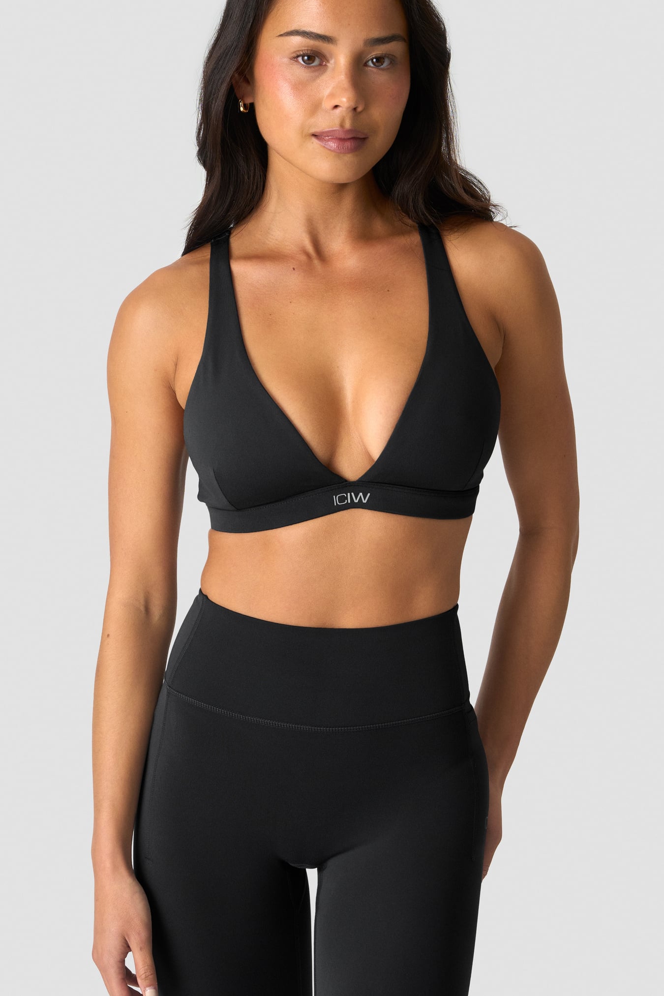 Luxe V-neck Sports Bra Black - billede 3