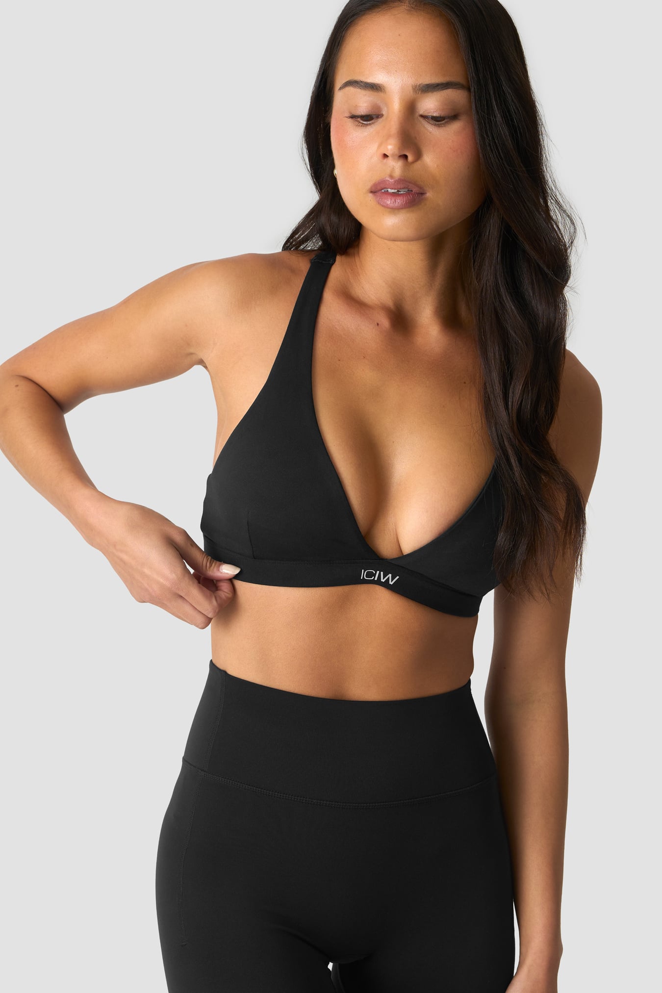 Luxe V-neck Sports Bra Black - billede 1