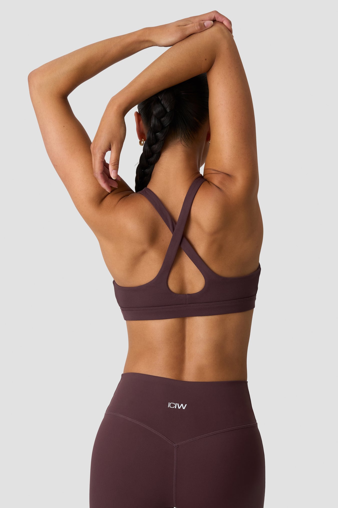 Luxe V-Neck Sports Bra Espresso - image 2