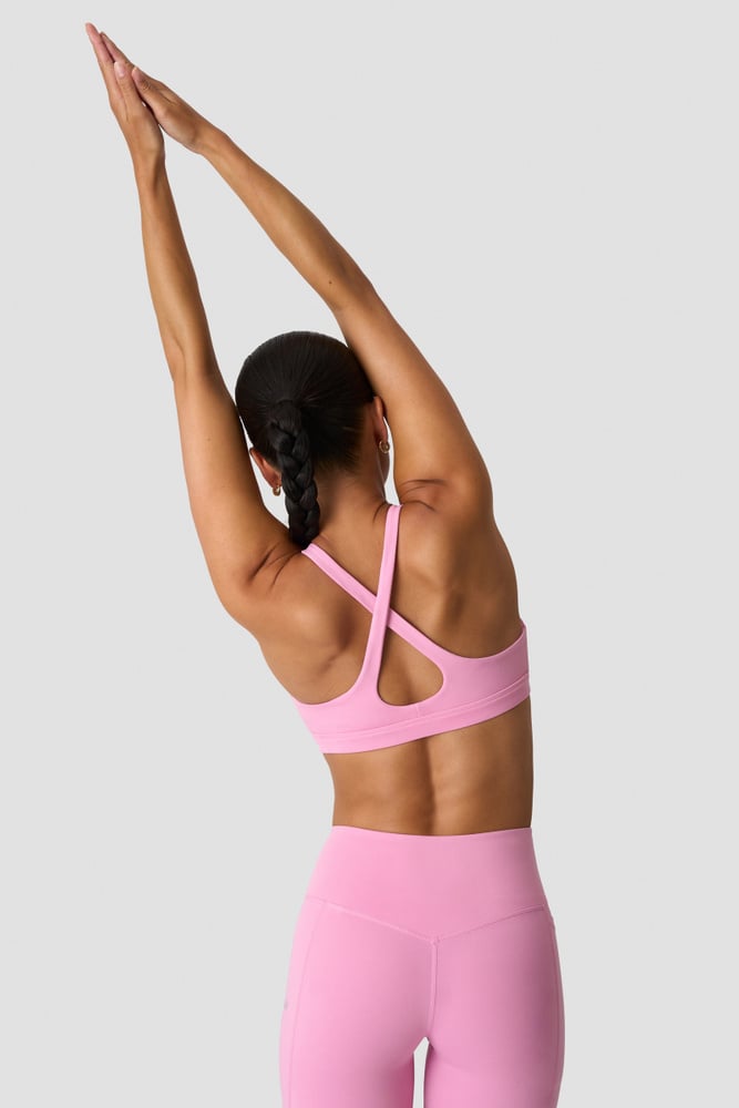 Luxe V-Neck Sports Bra Soft Rose Pink