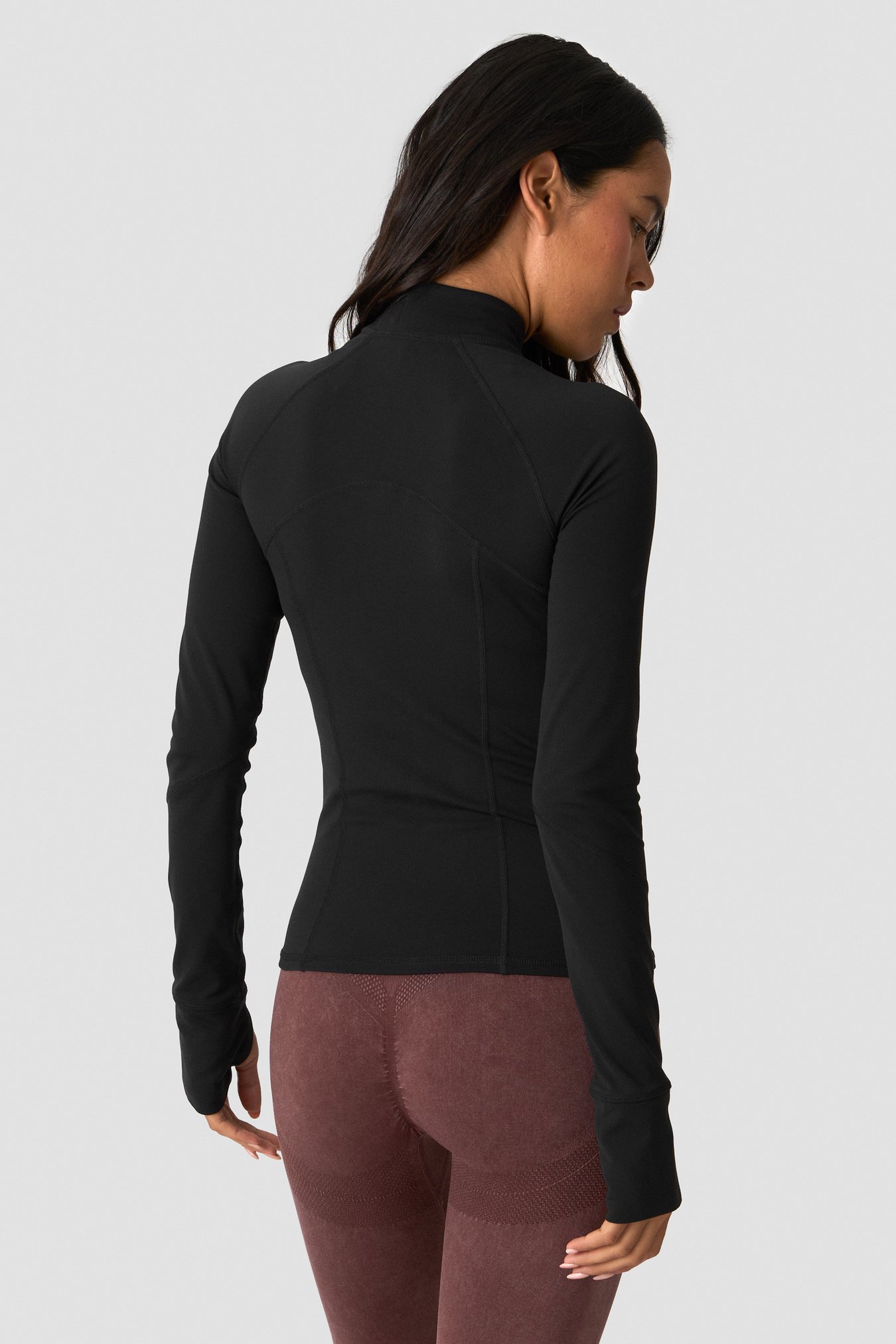 Sculpt Zip Long Sleeve Black - bilde 2