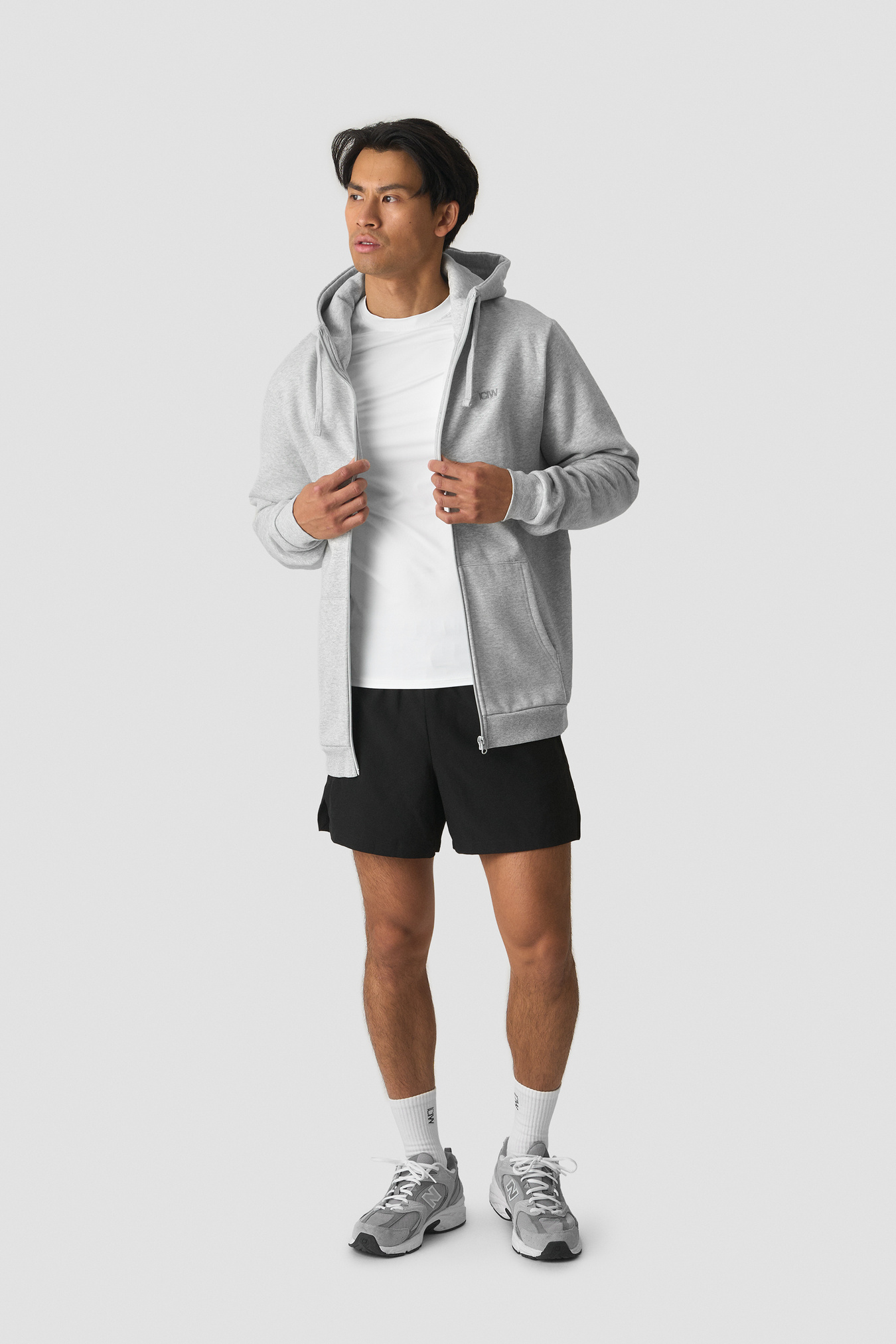 Everyday Zip Hoodie Light Grey Melange - afbeelding 5