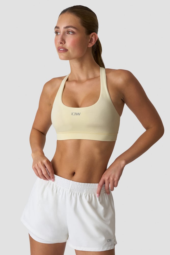 Define Seamless Racer Back Sports Bra Pale Lemon