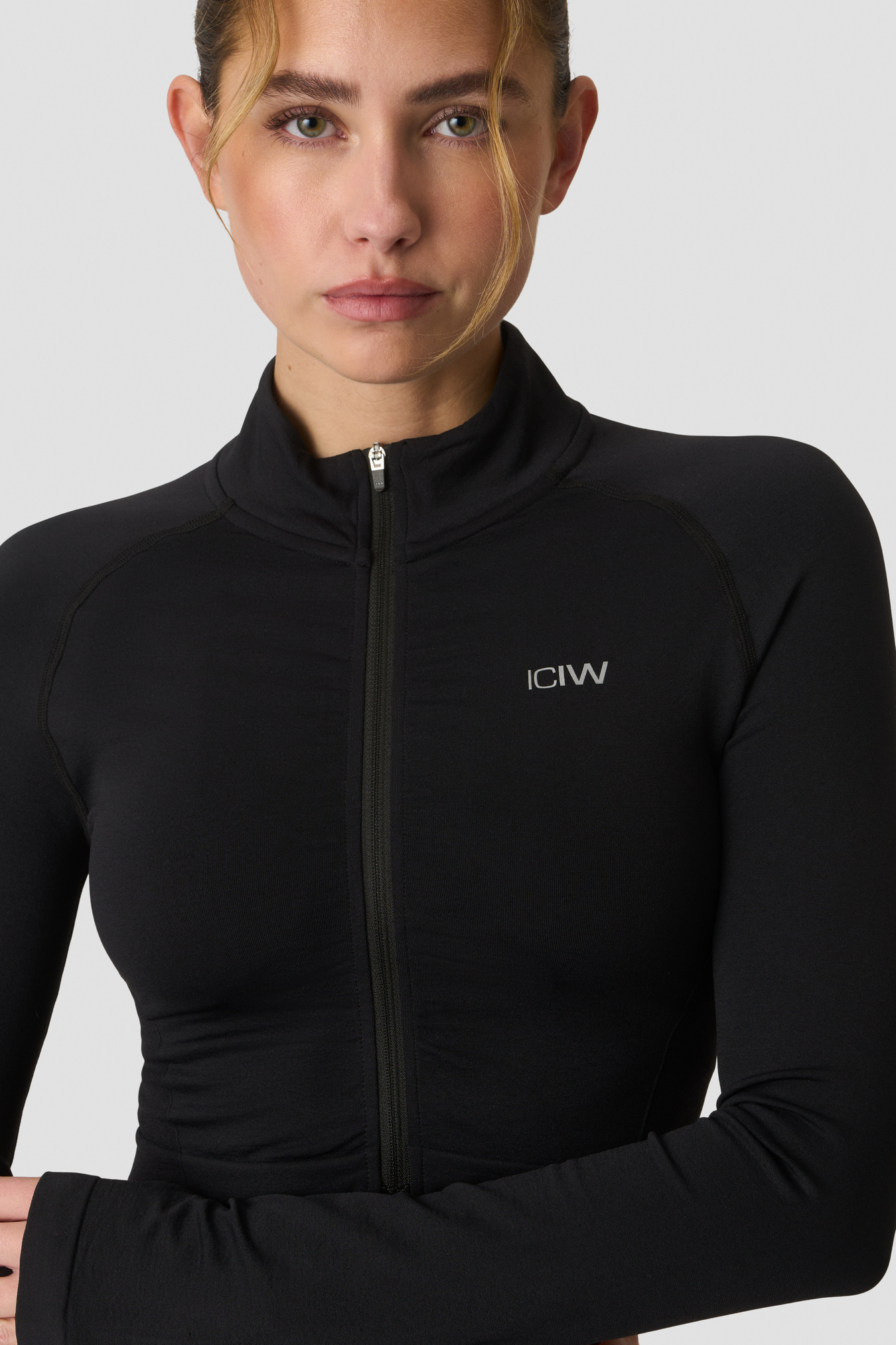 Define Seamless Cropped Zip Jacket Black - billede 3