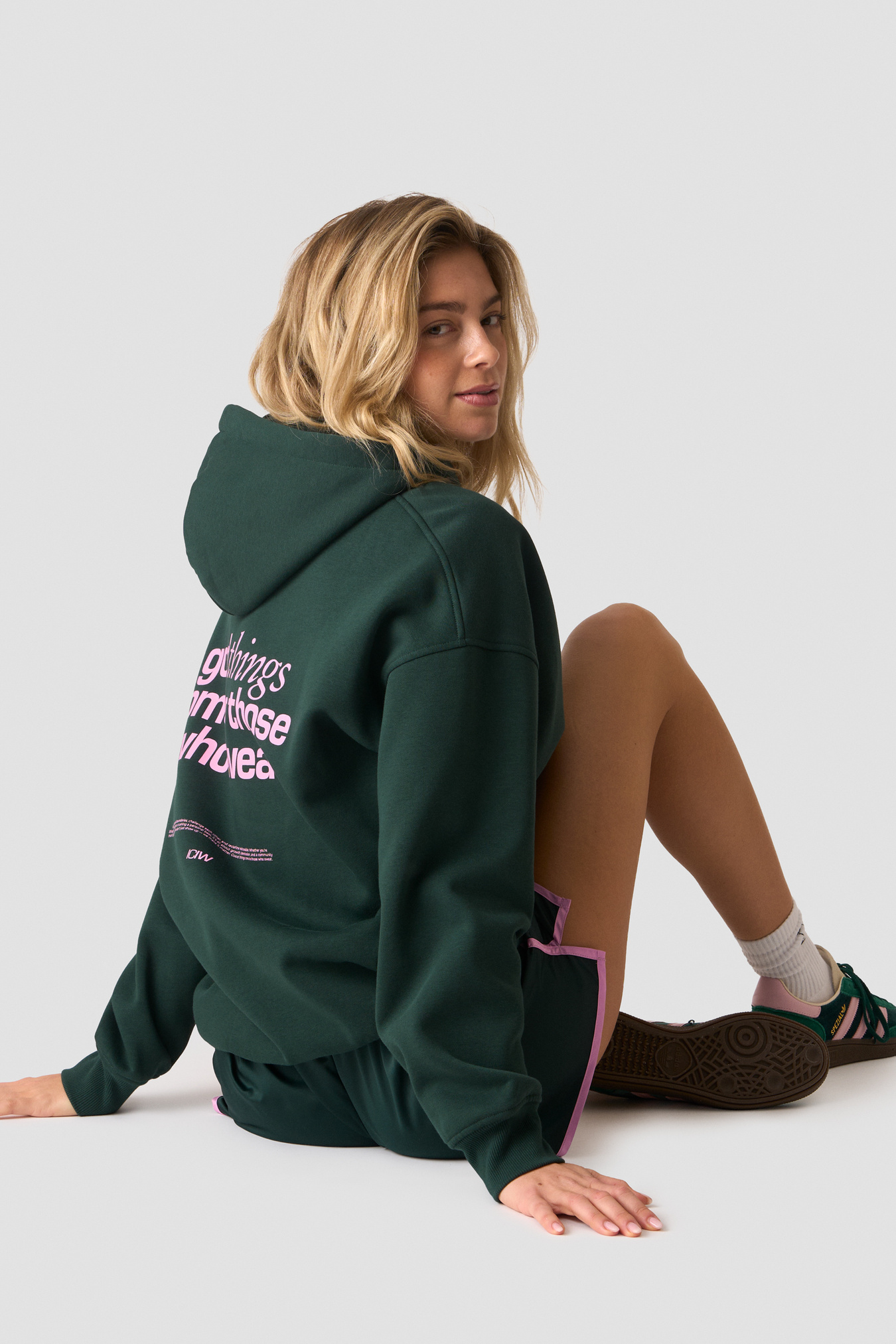 Everyday Relaxed Hoodie Print Wet Green - image 2