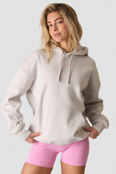Everyday Relaxed Hoodie Print Light Dusty Beige - undefined