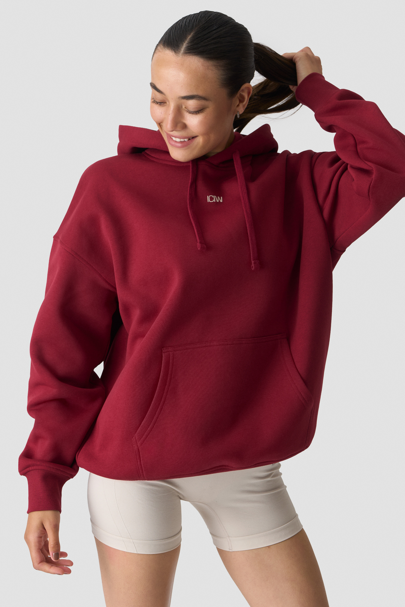 Everyday Relaxed Hoodie Print dark berry - image 2