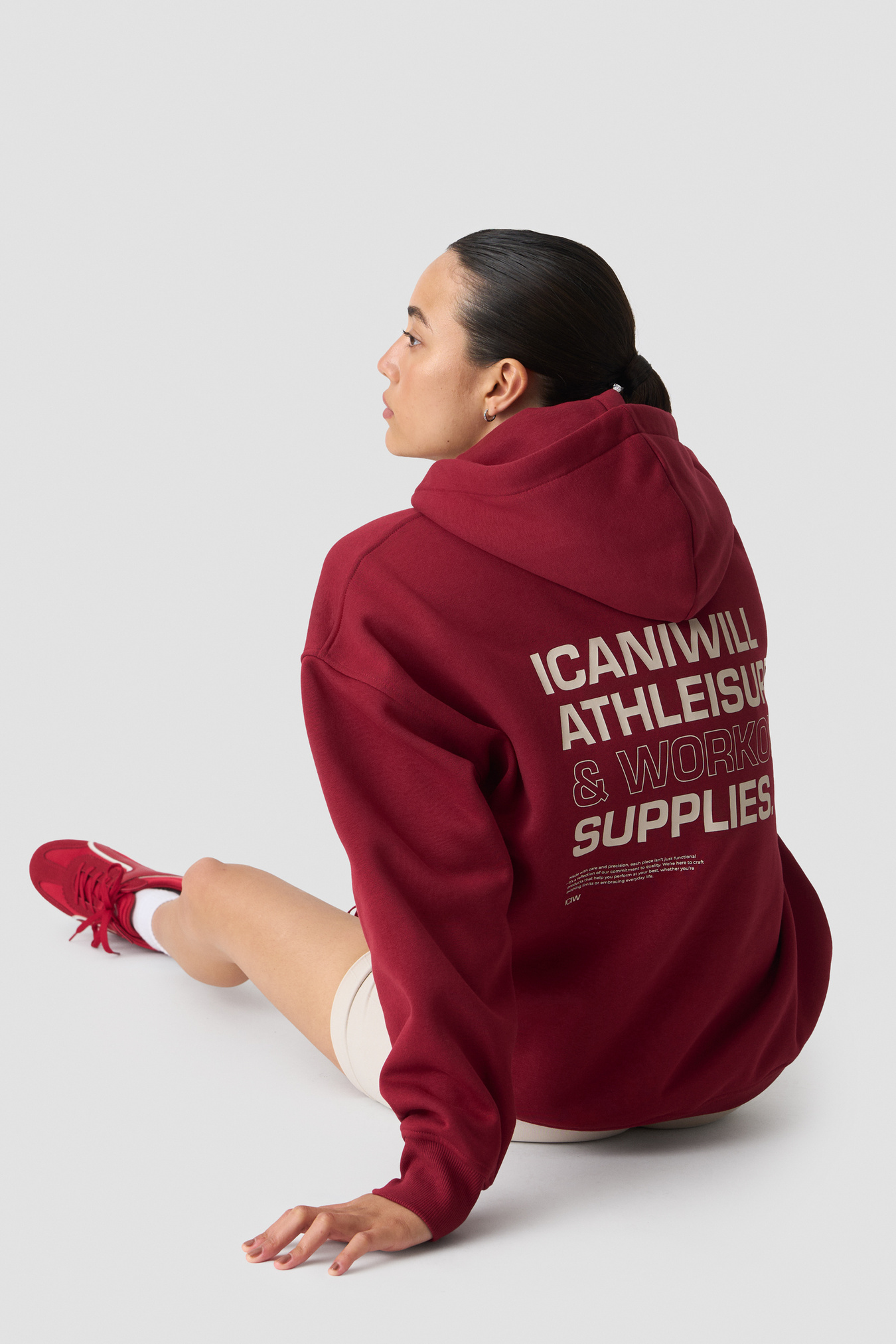 Everyday Relaxed Hoodie Print dark berry - image 1