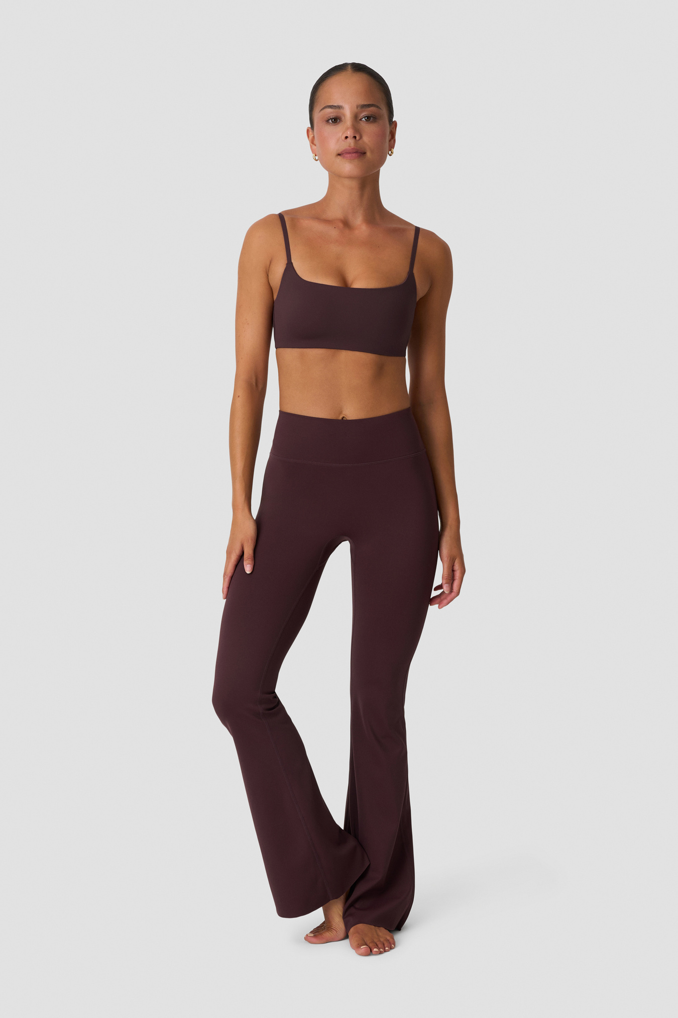Nimble No-Rise Flared Tights Espresso - image 4