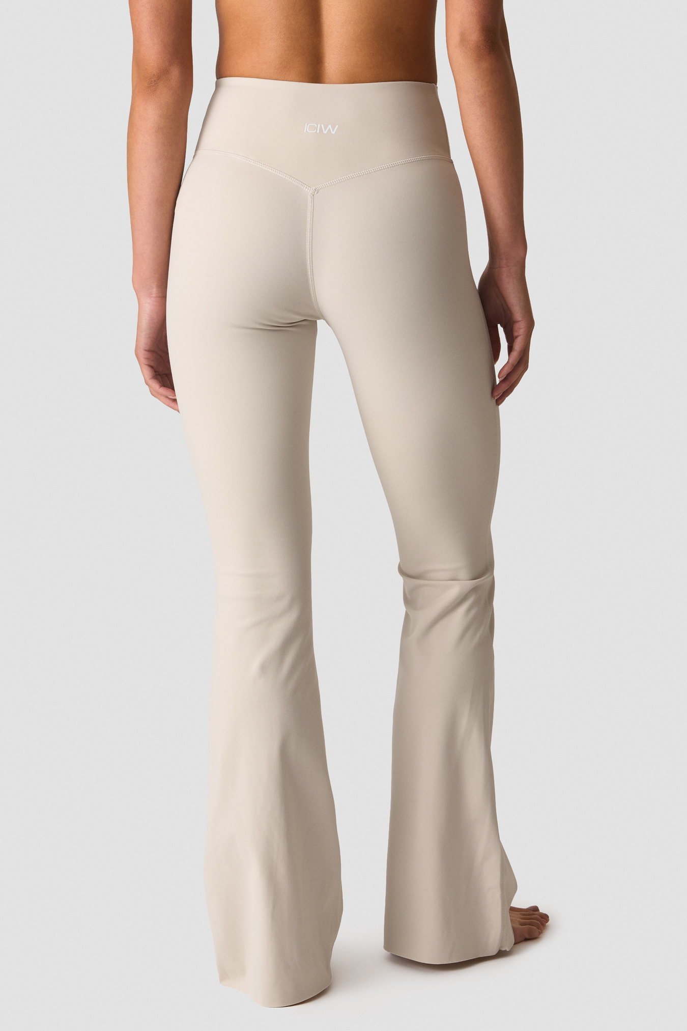 Nimble No-rise Flared Tights Stone Grey - bild 2