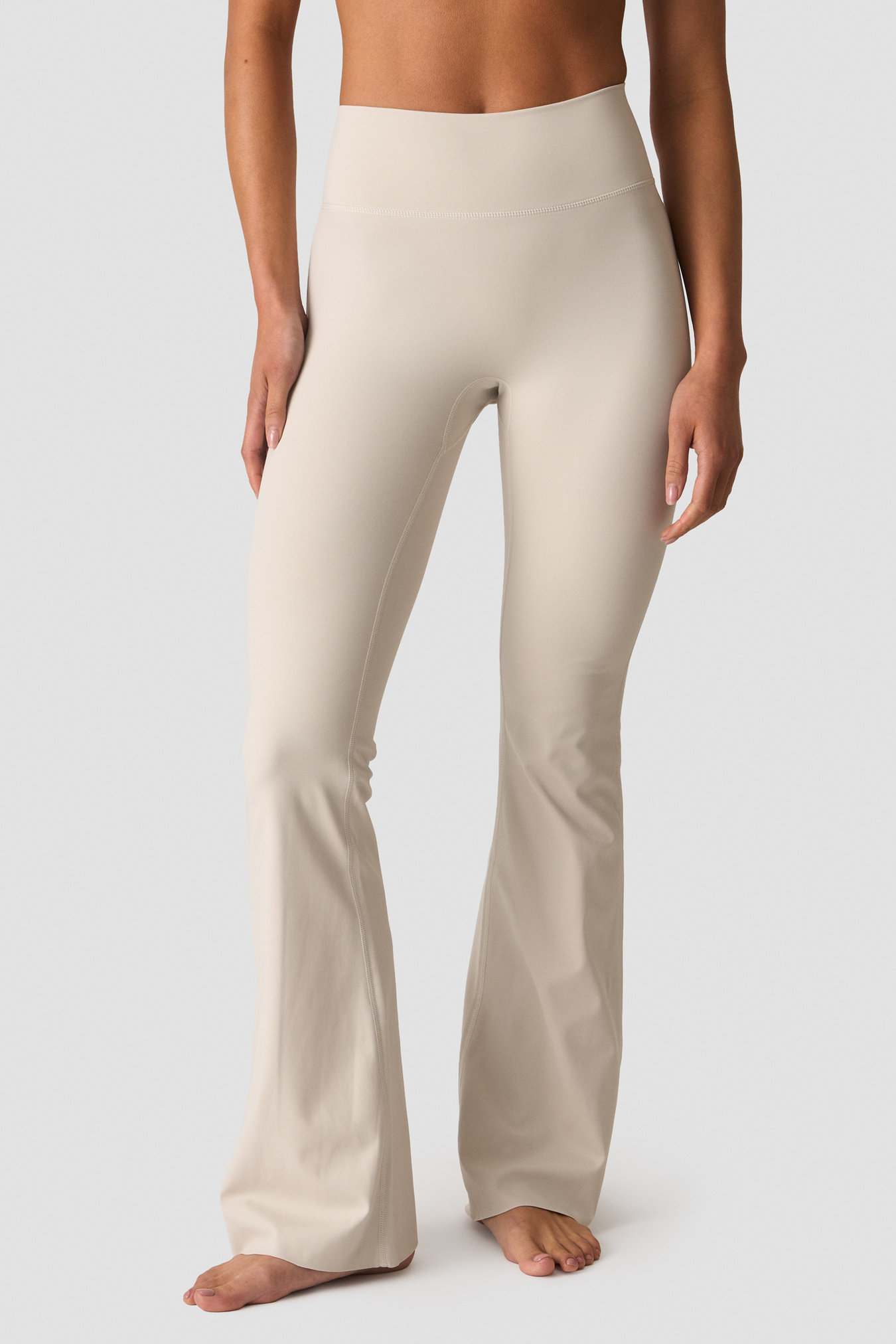 Nimble No-rise Flared Tights Stone Grey - bild 1