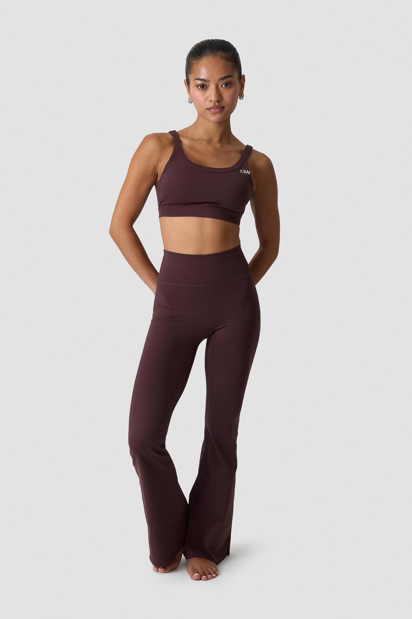 Nimble No-Rise Flared Tights Petite Espresso - image 4