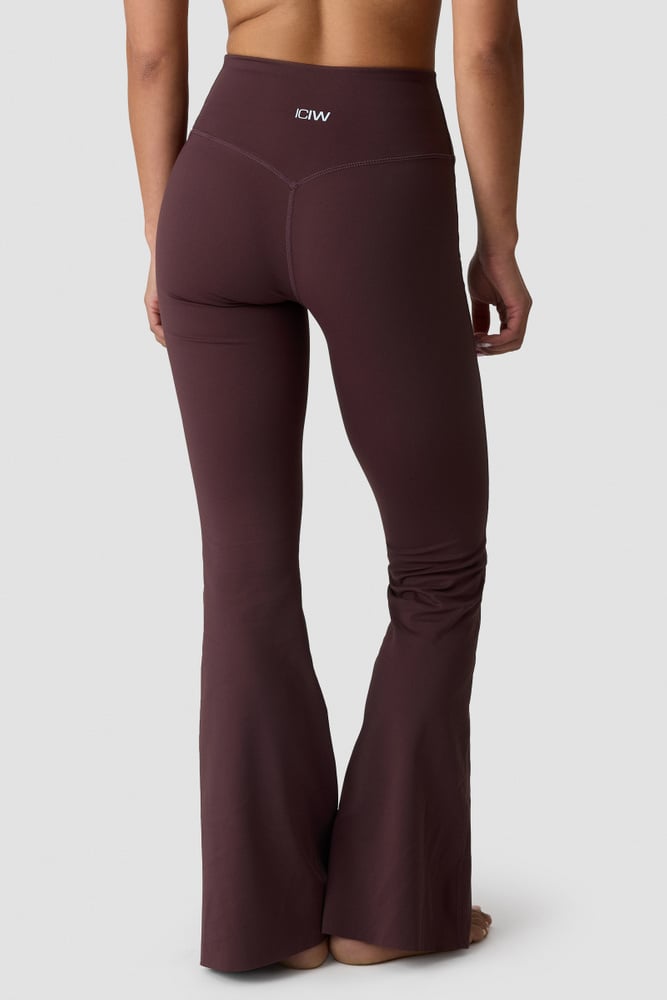 Nimble No-Rise Flared Tights Petite Espresso