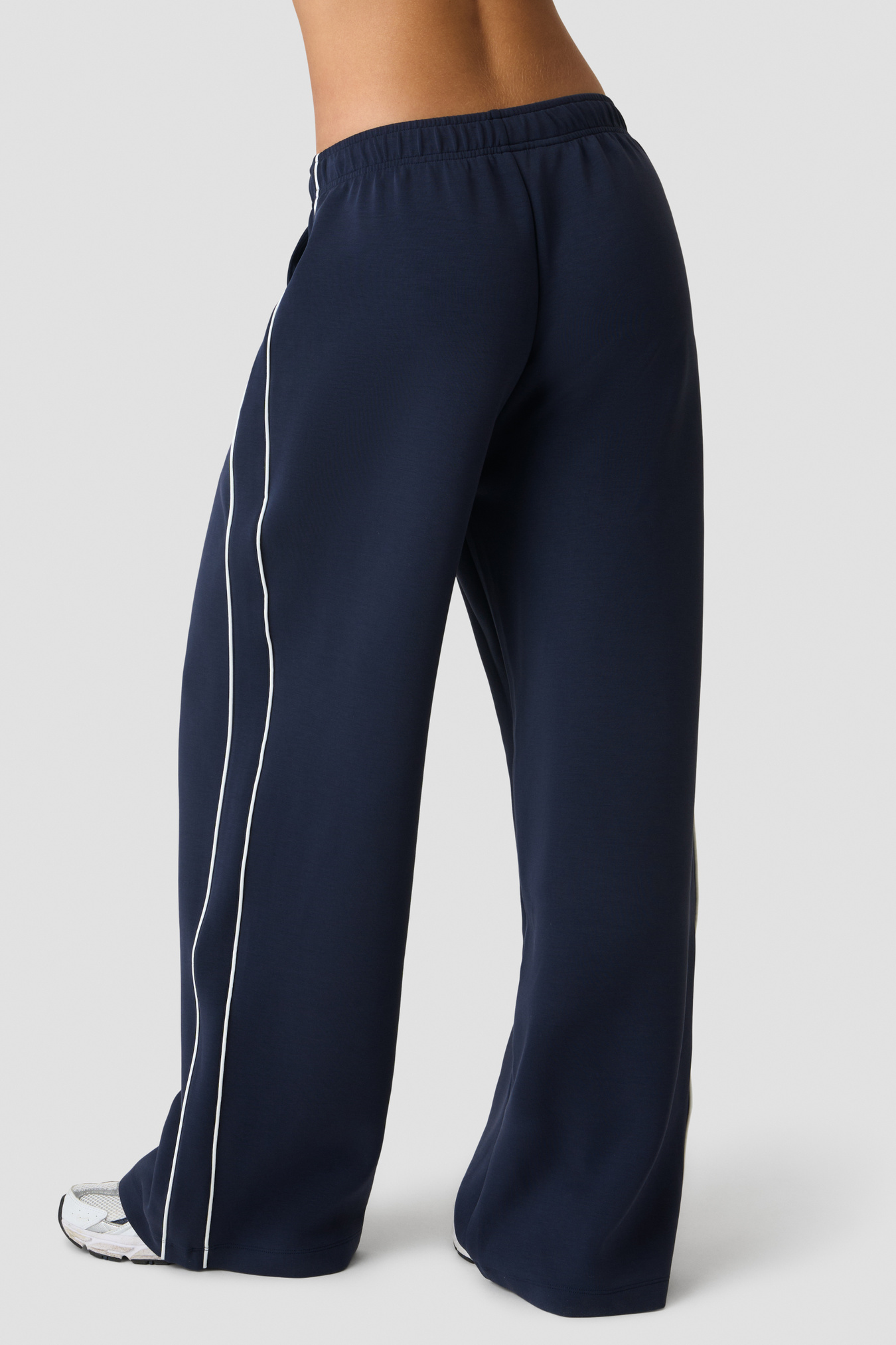 Contrast Straight Leg Pants Midnight Blue - bilde 2