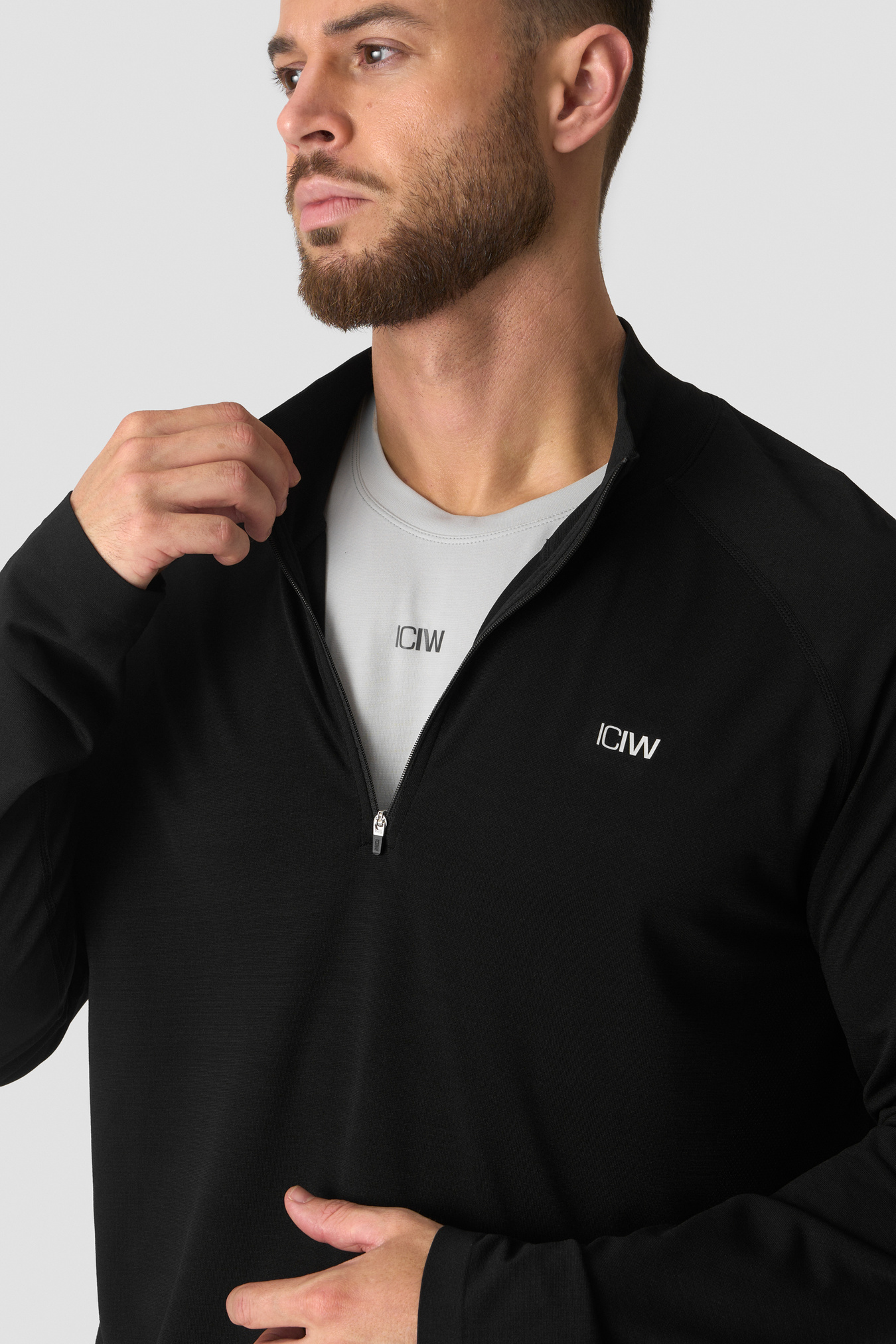 Stride 1/4 Longsleeve Black - afbeelding 4