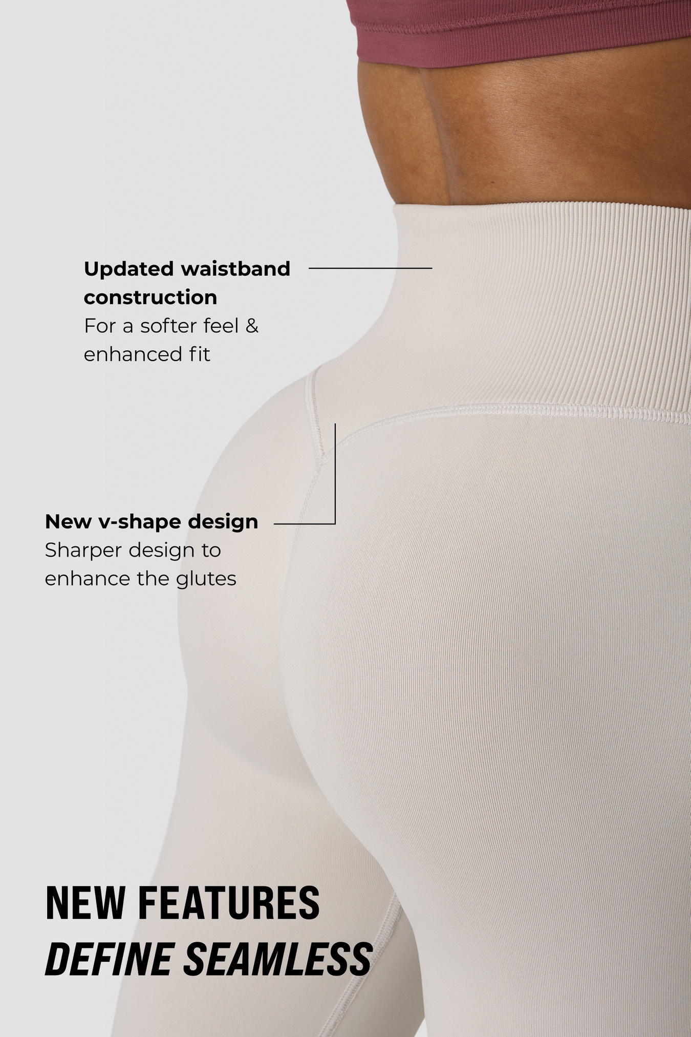 Define Seamless V-Shape Tights Black - bilde 6